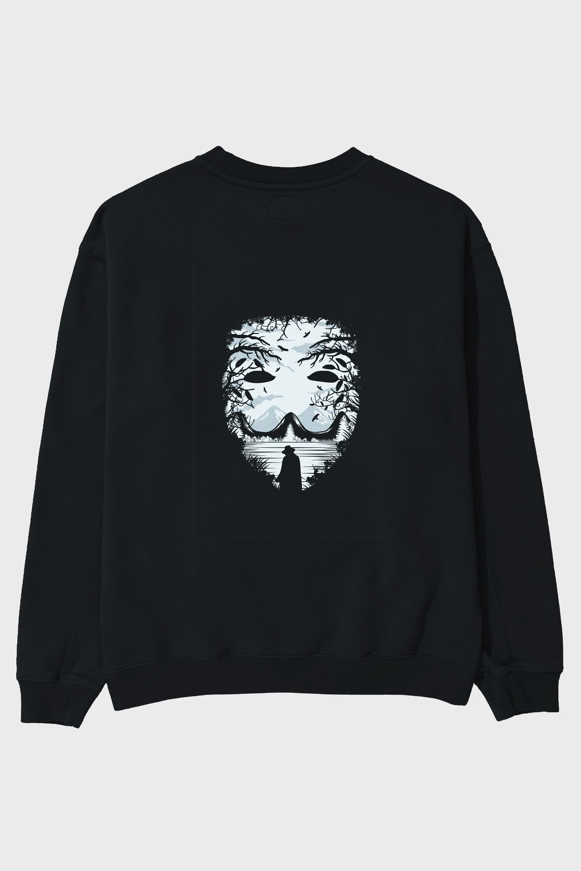 The Mask (2) Arka Baskılı Oversize Sweatshirt Erkek Kadın Unisex