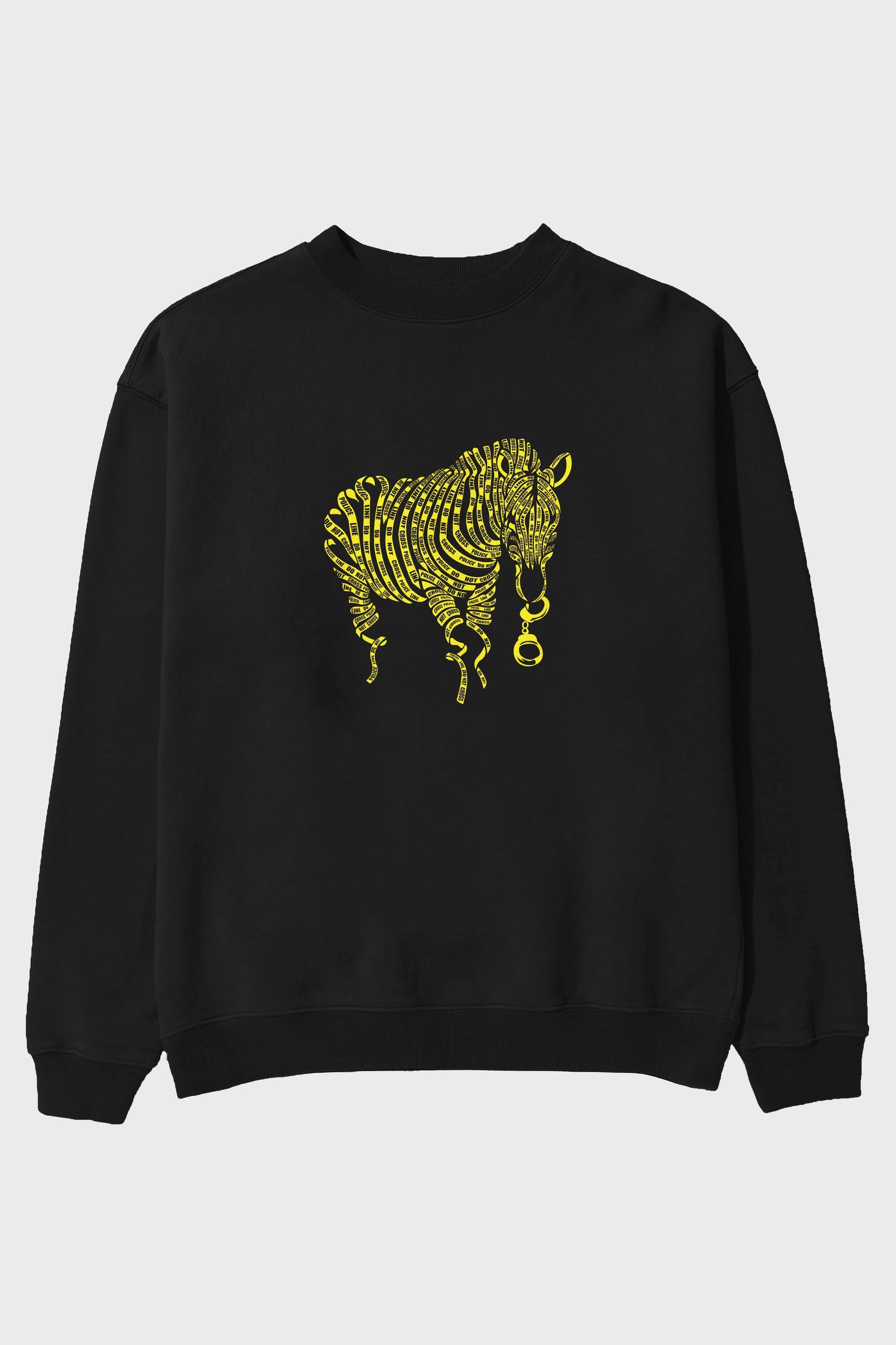 Nature of Crime Ön Baskılı Oversize Sweatshirt Erkek Kadın Unisex