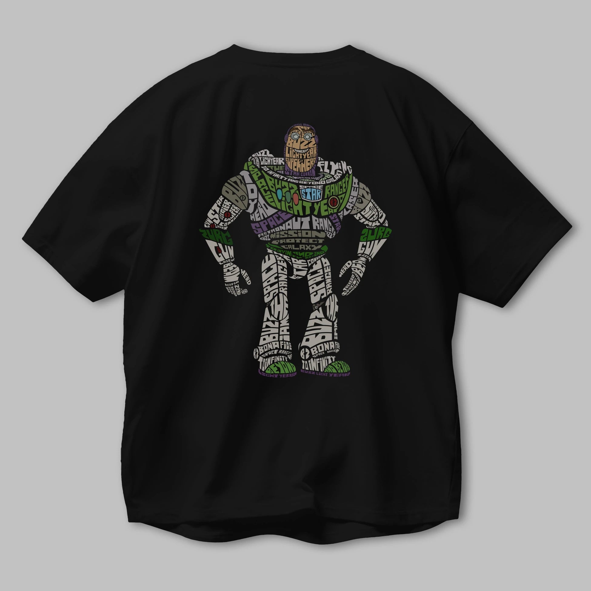 Buzz Arka Baskılı Oversize t-shirt %100 pamuk Erkek Kadın Unisex