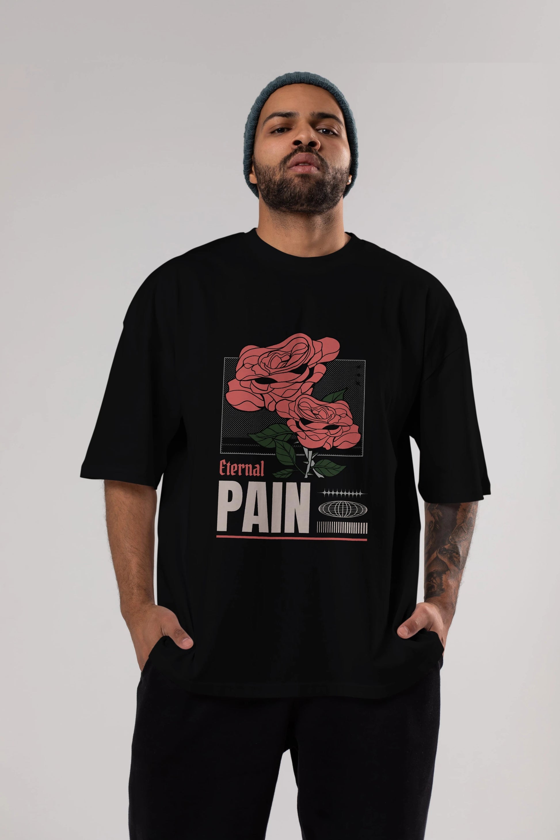 Eternal Pain Ön Baskılı Oversize t-shirt Erkek Kadın Unisex