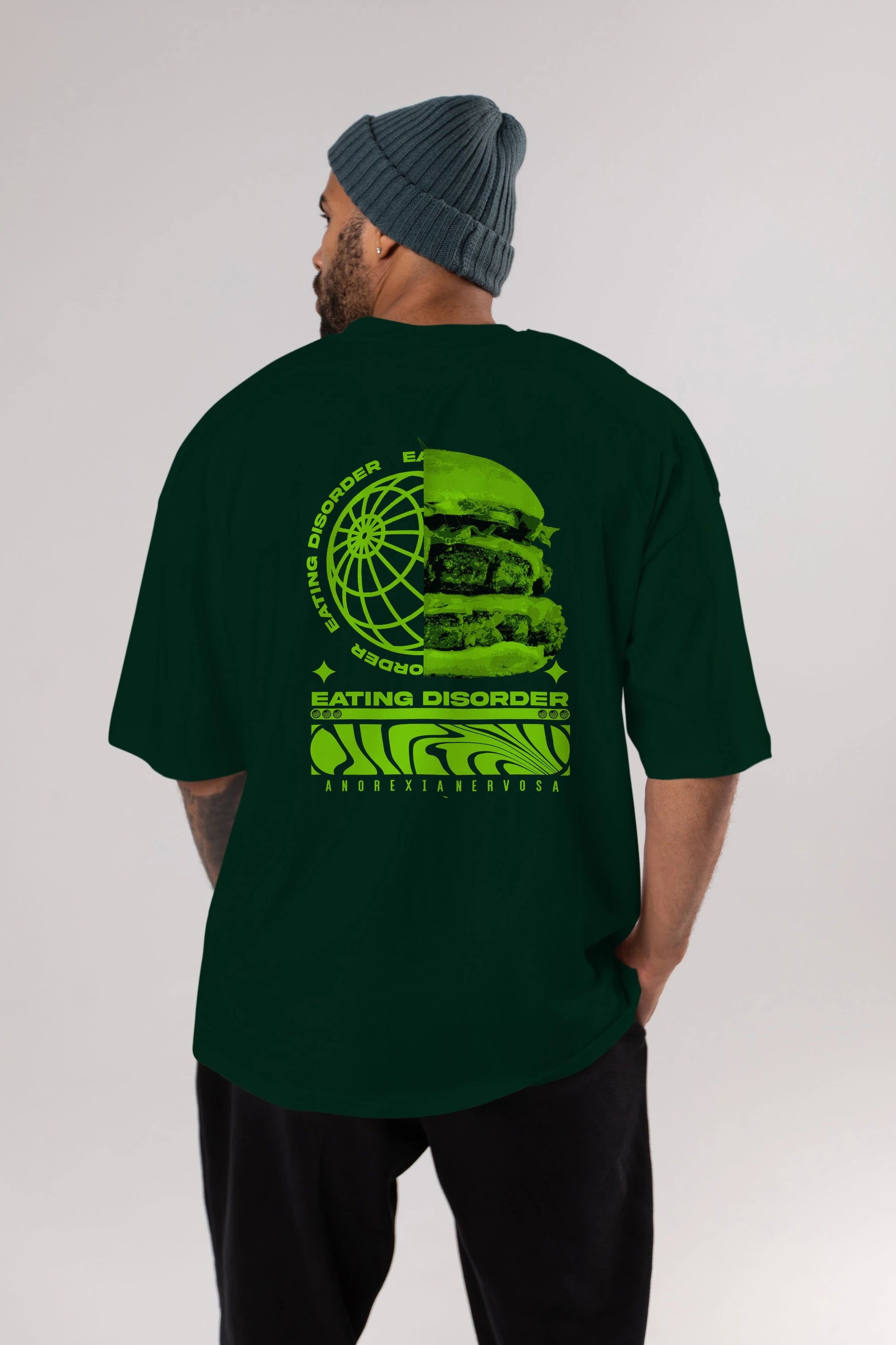 Eating Disorder Arka Baskılı Oversize t-shirt Erkek Kadın Unisex