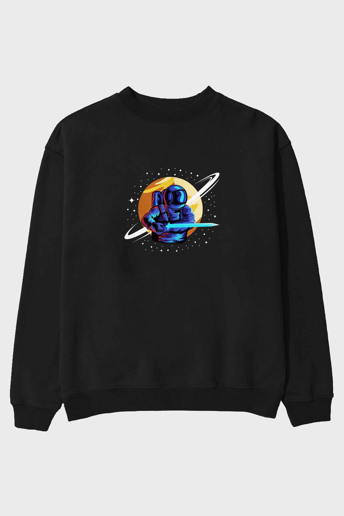 Astro Knight Ön Baskılı Oversize Sweatshirt Erkek Kadın Unisex
