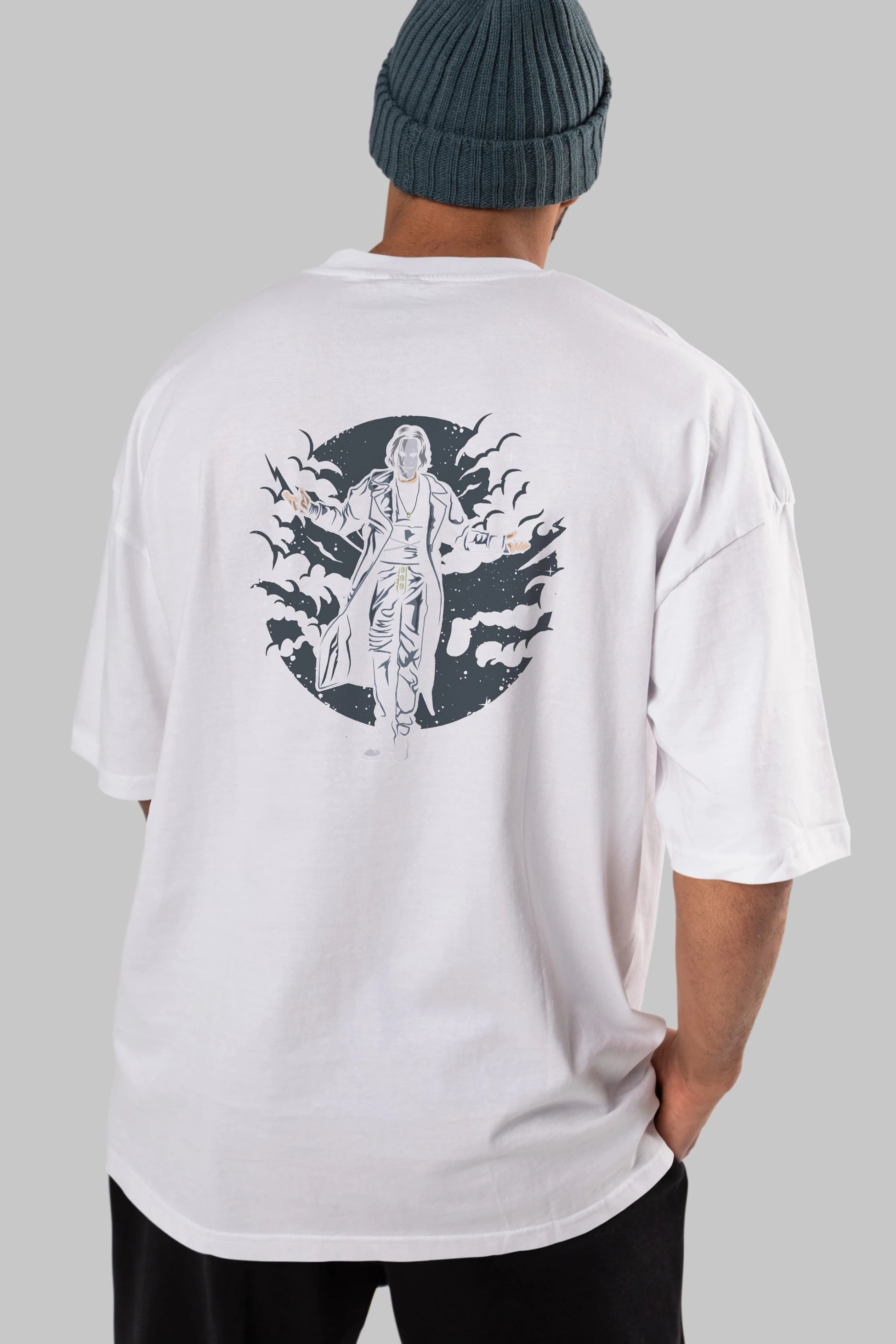 The Crow Arka Baskılı Oversize t-shirt Erkek Kadın Unisex %100 Pamuk
