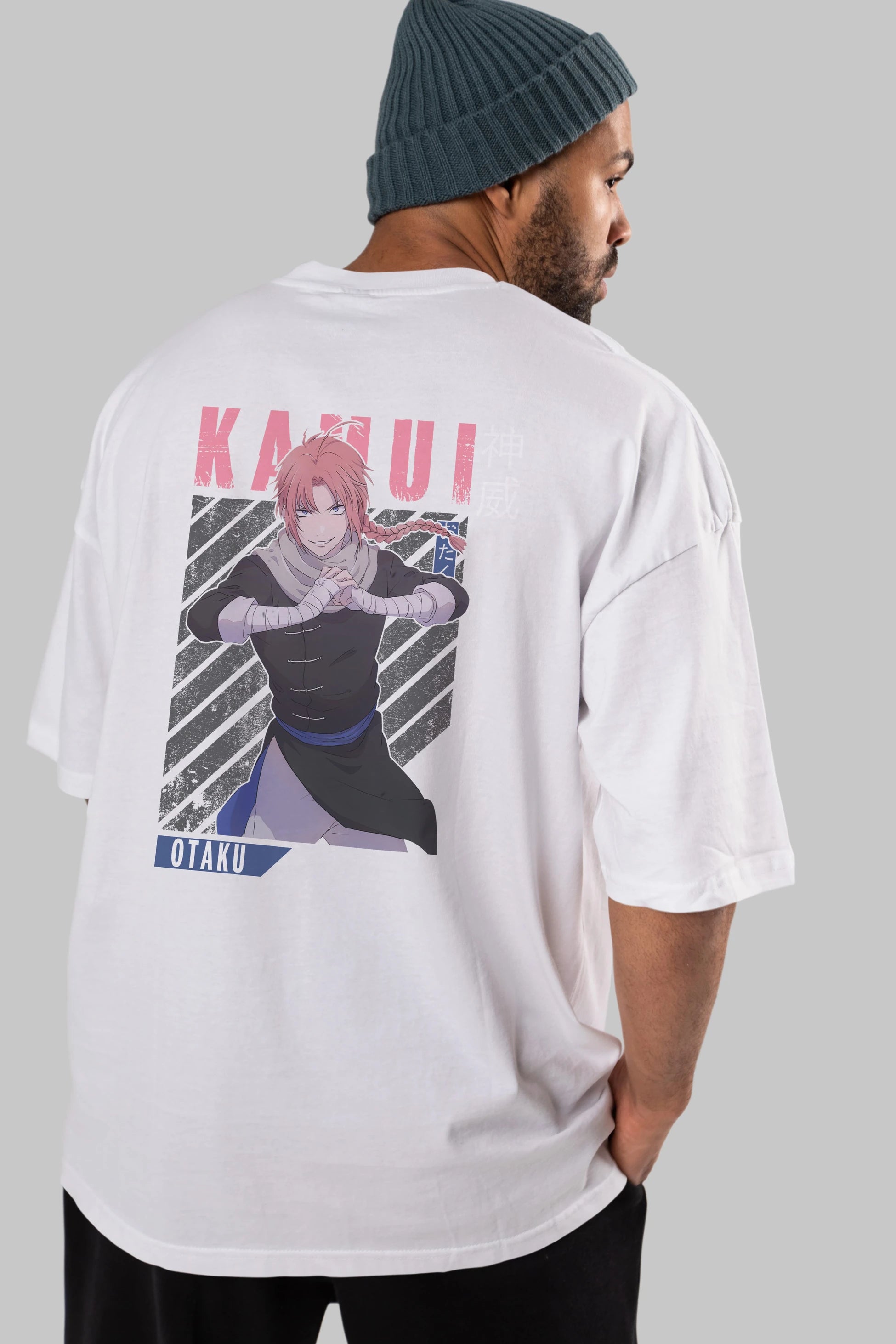 Kamui GINTAMA Anime Arka Baskılı Oversize t-shirt Erkek Kadın Unisex