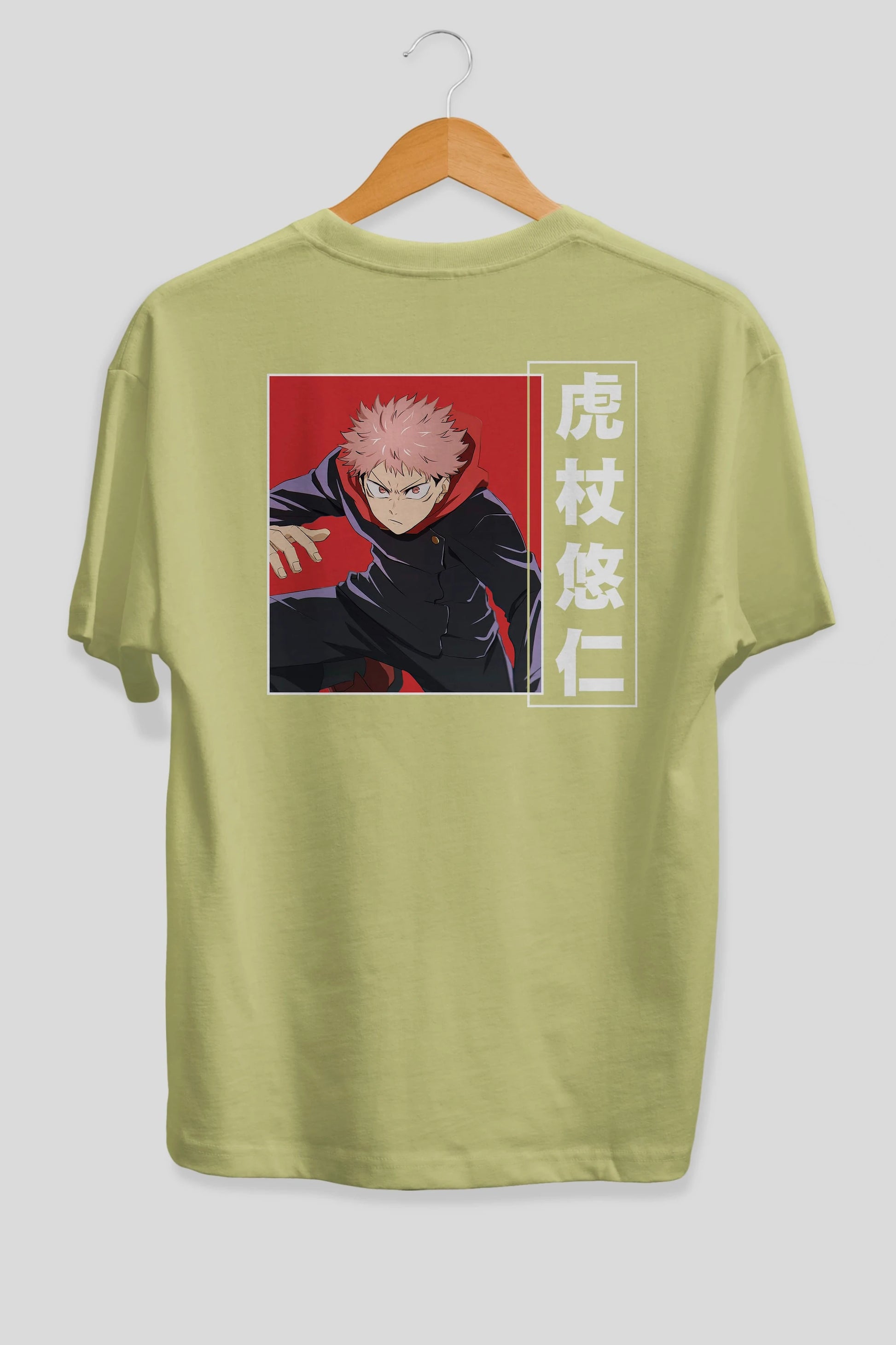 Yuuji Itadori 2 Anime Arka Baskılı Oversize t-shirt Erkek Kadın Unisex