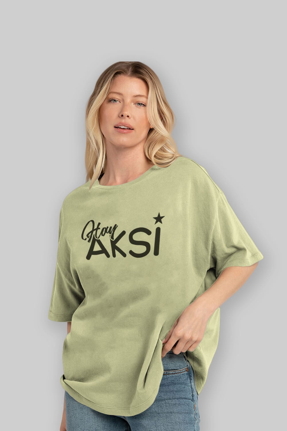 Hay Aksi Ön Baskılı Oversize t-shirt %100 pamuk Erkek Kadın Unisex