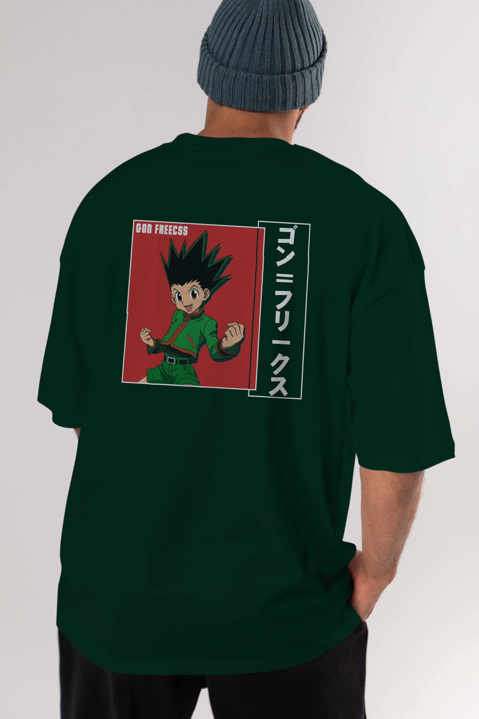 Gon Freecss HUNTER X HUNTER 5 Anime Arka Baskılı Oversize t-shirt Erkek Kadın Unisex