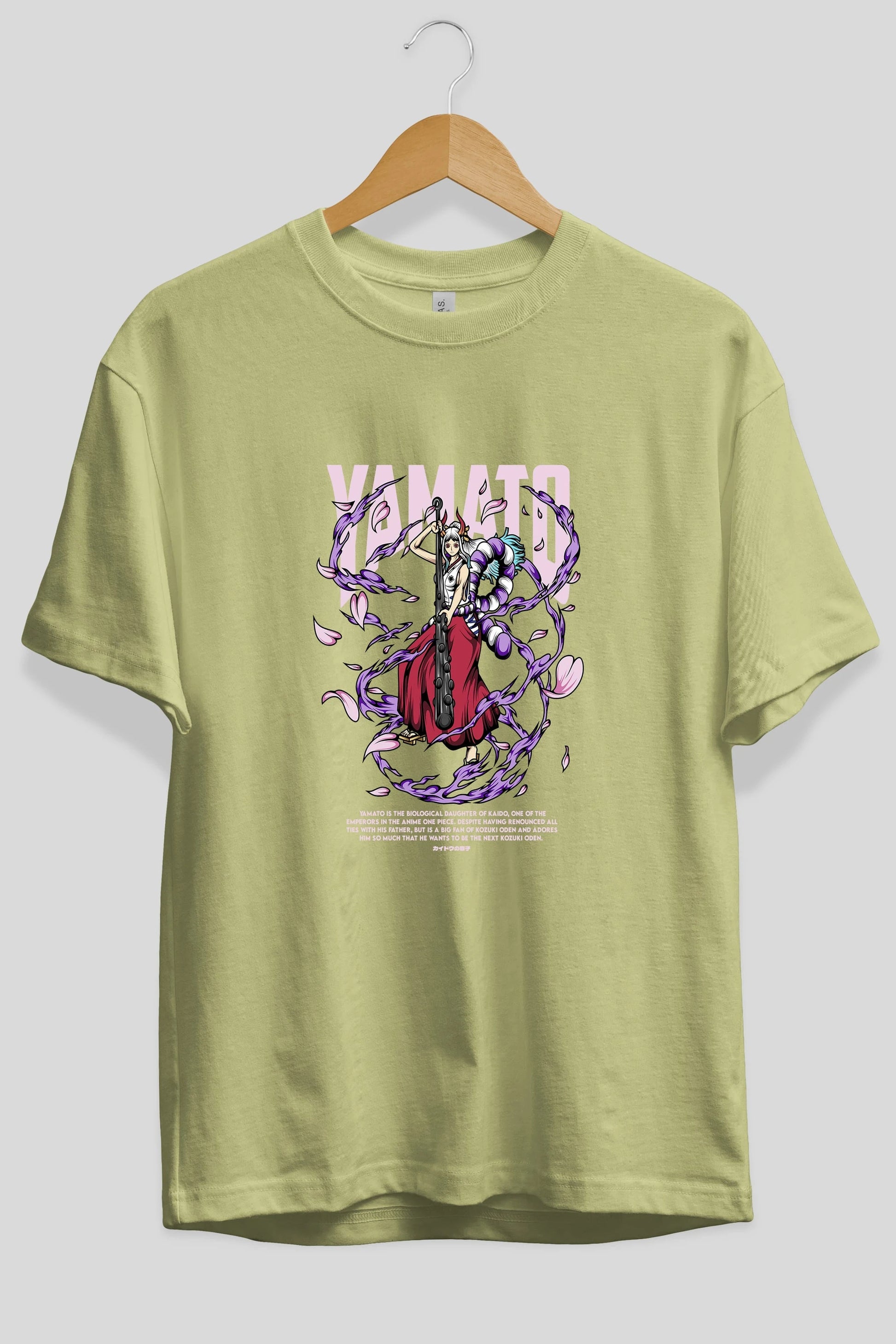Yamato Anime Ön Baskılı Oversize t-shirt %100 pamuk Erkek Kadın Unisex
