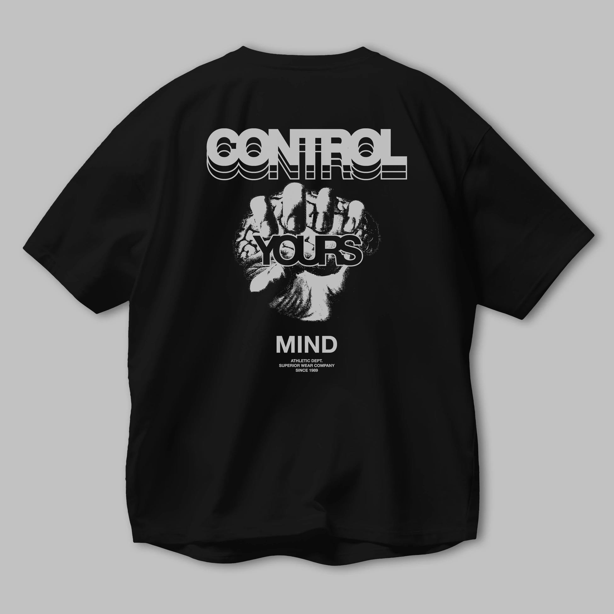 Control Your Mind Arka Baskılı Oversize t-shirt Erkek Kadın Unisex
