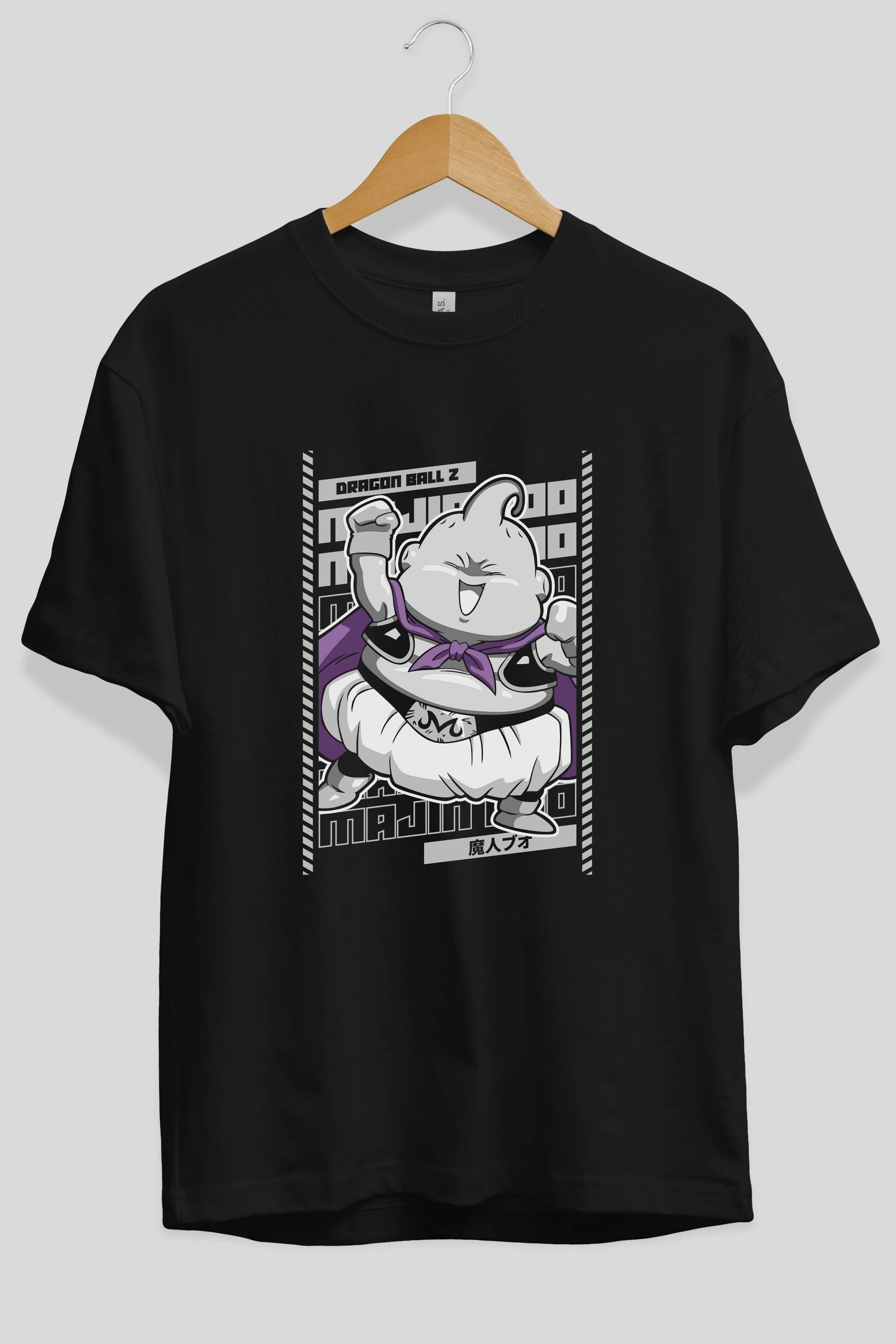 MAJIN BOO2 Anime Ön Baskılı Oversize t-shirt %100 pamuk Erkek Kadın Unisex