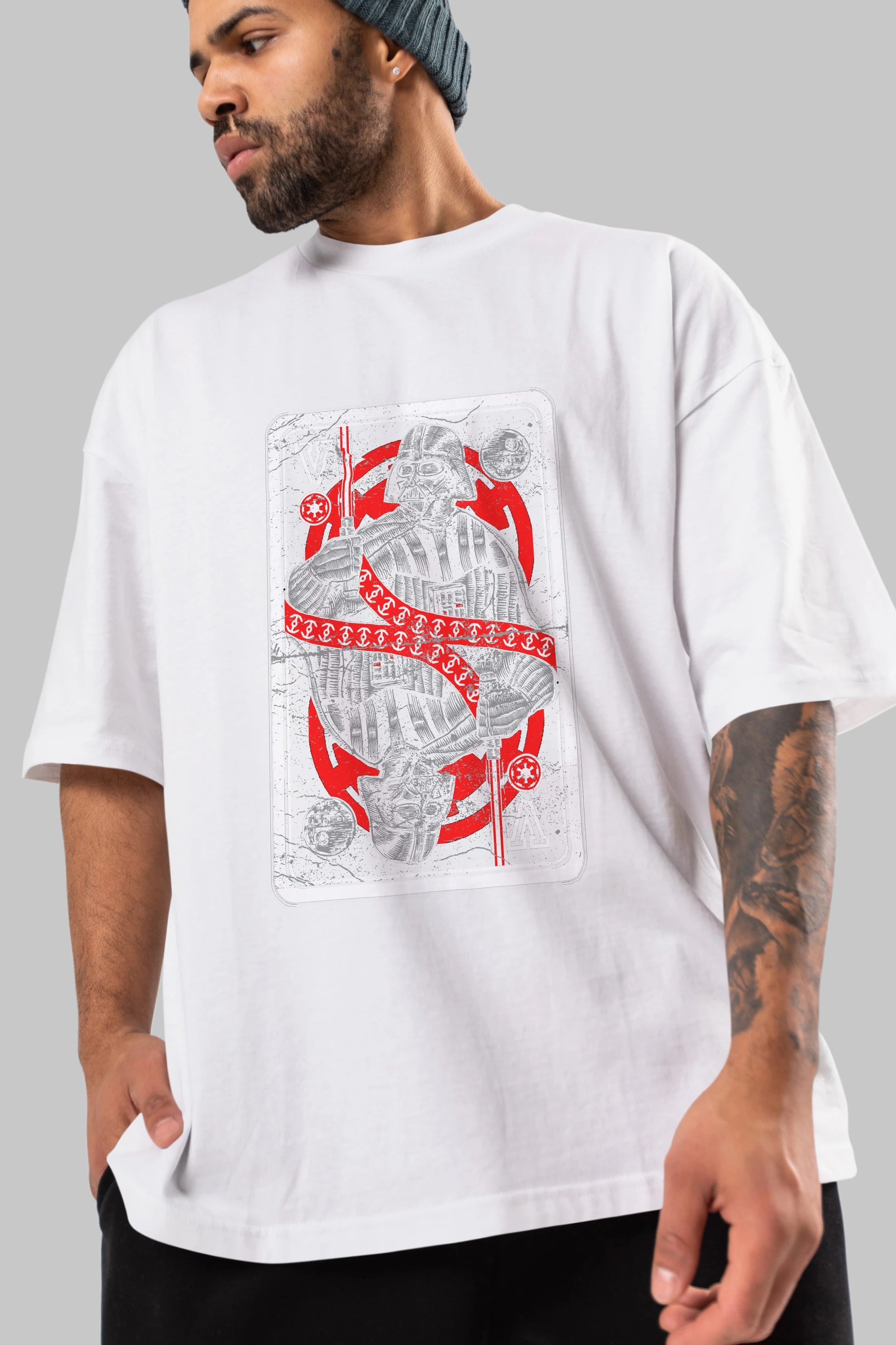 King Of The Darkside Ön Baskılı Oversize t-shirt Erkek Kadın Unisex %100 Pamuk tişort
