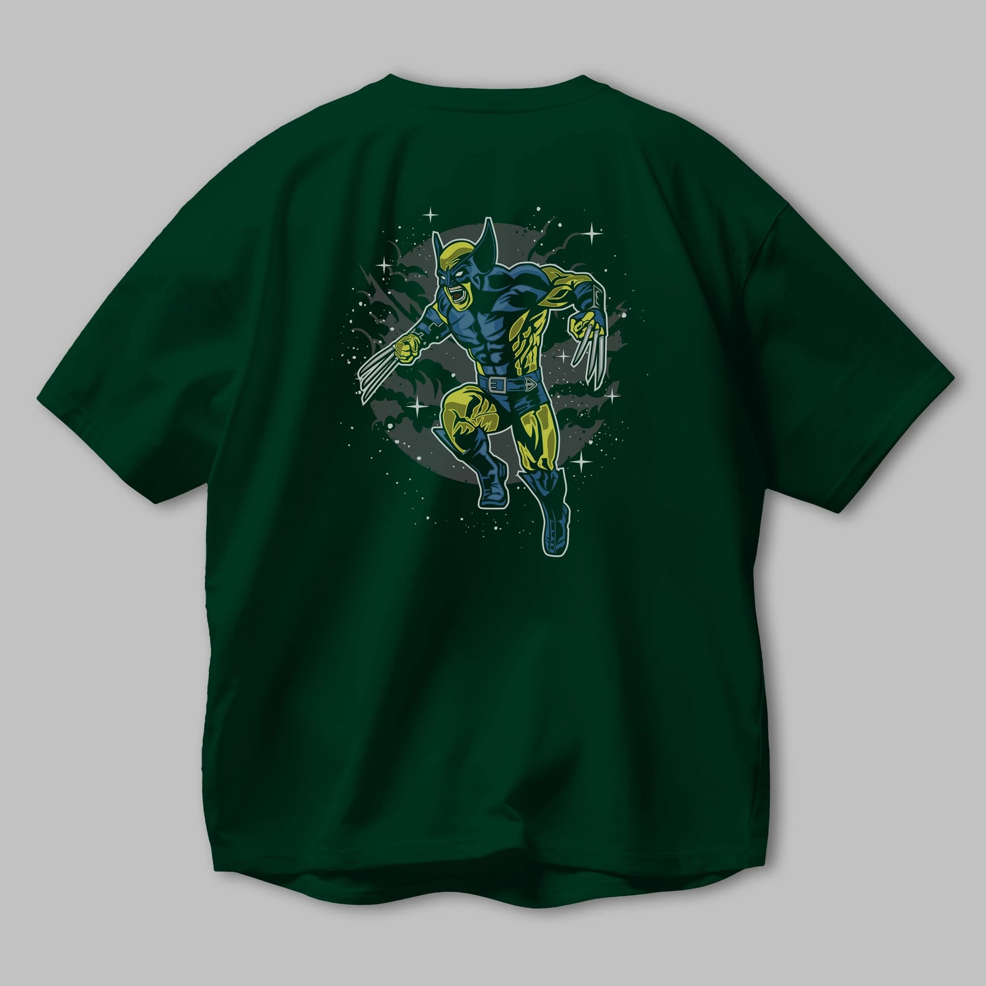 Wolverine Arka Baskılı Oversize t-shirt Erkek Kadın Unisex %100 Pamuk