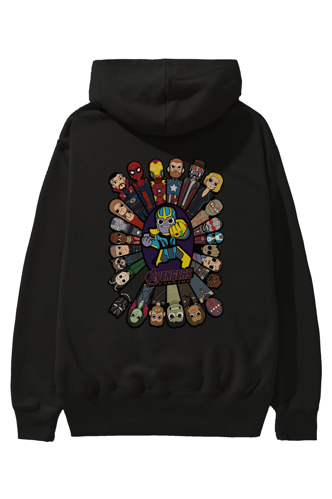 The Avengers (2) Arka Baskılı Hoodie Oversize Kapüşonlu Sweatshirt Erkek Kadın Unisex