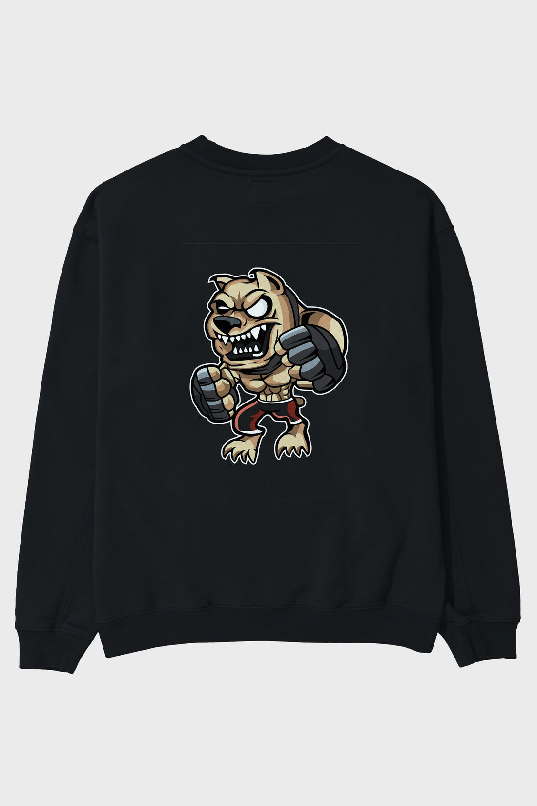 MMA Dog Arka Baskılı Oversize Sweatshirt Erkek Kadın Unisex
