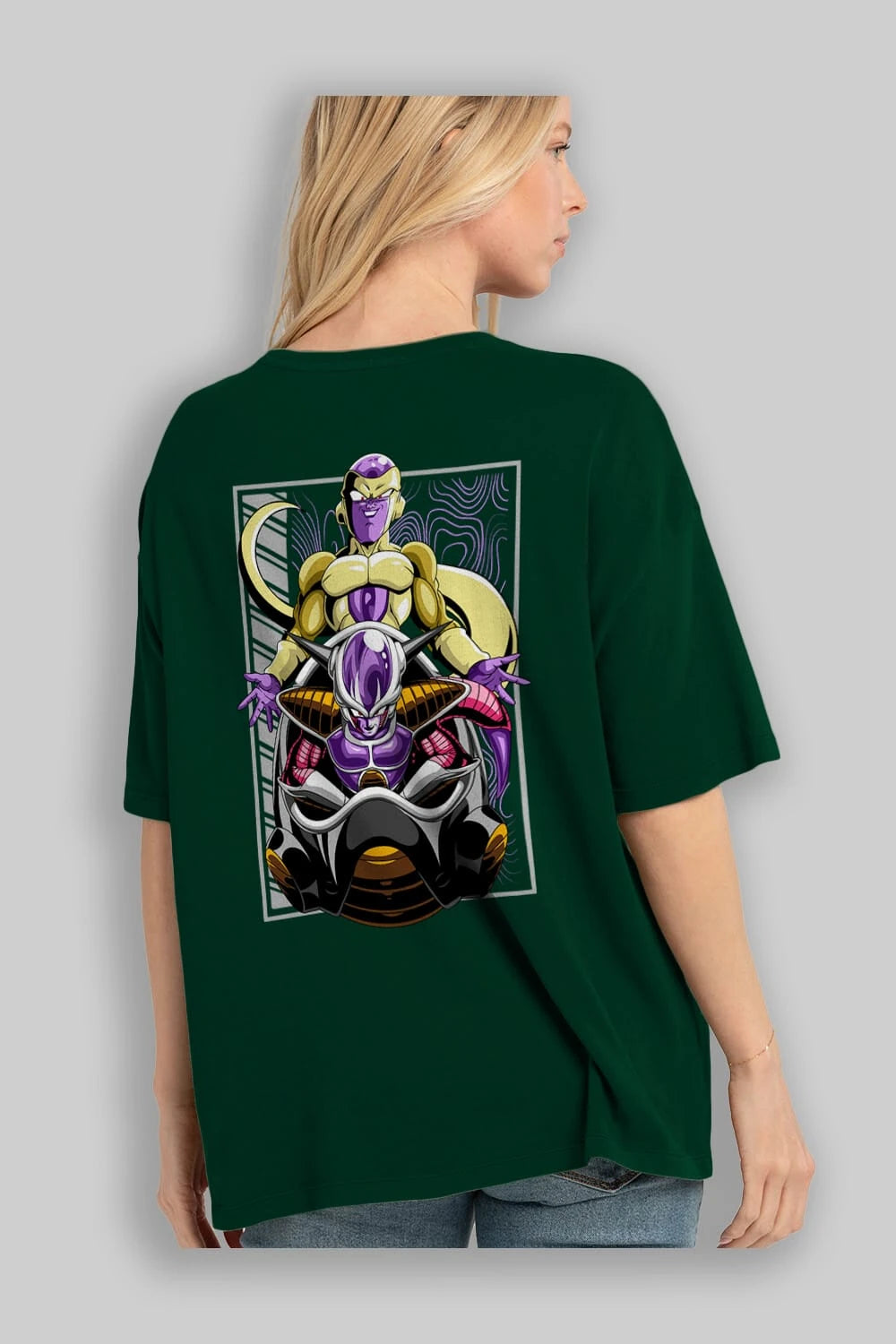 DragonBall Freezer Anime Arka Baskılı Oversize t-shirt Erkek Kadın Unisex