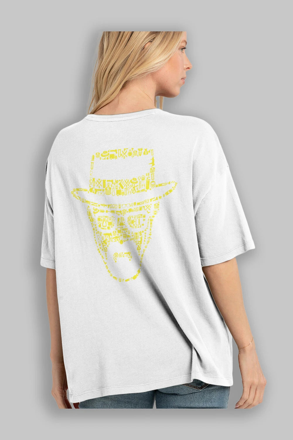 The Chronicle Arka Baskılı Oversize t-shirt %100 pamuk Erkek Kadın Unisex