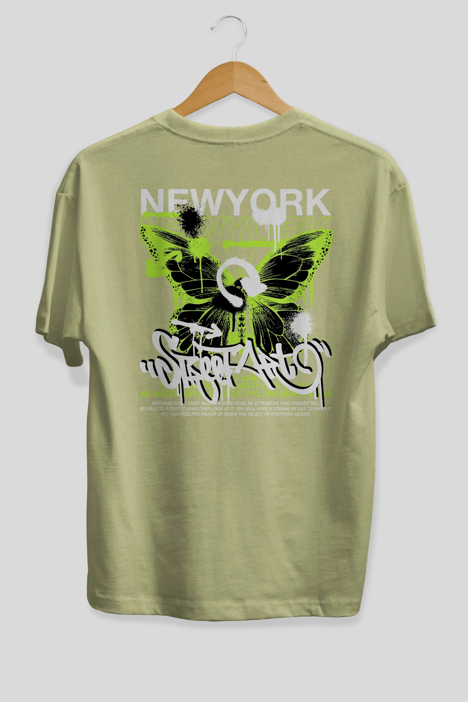 New York Street Style Arka Baskılı Oversize t-shirt Erkek Kadın Unisex