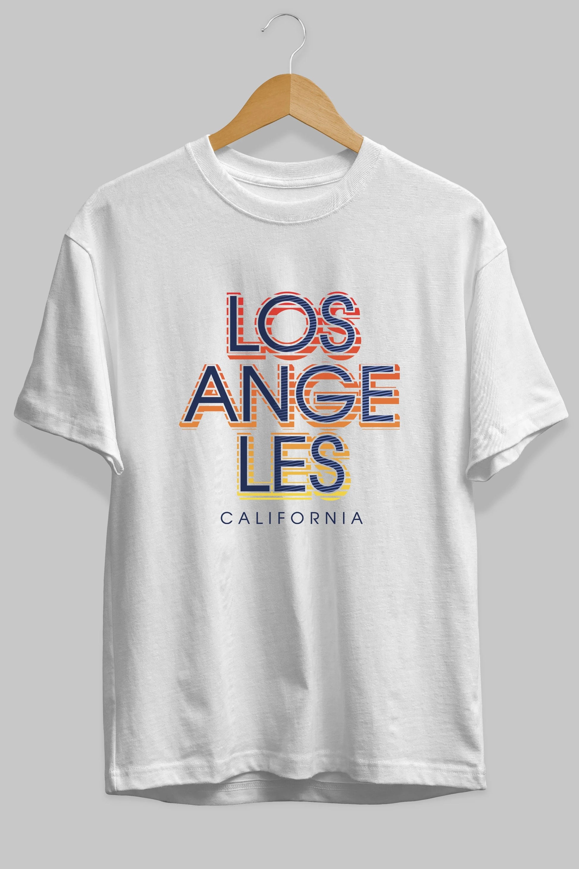 Los Angeles California Ön Baskılı Oversize t-shirt Erkek Kadın Unisex