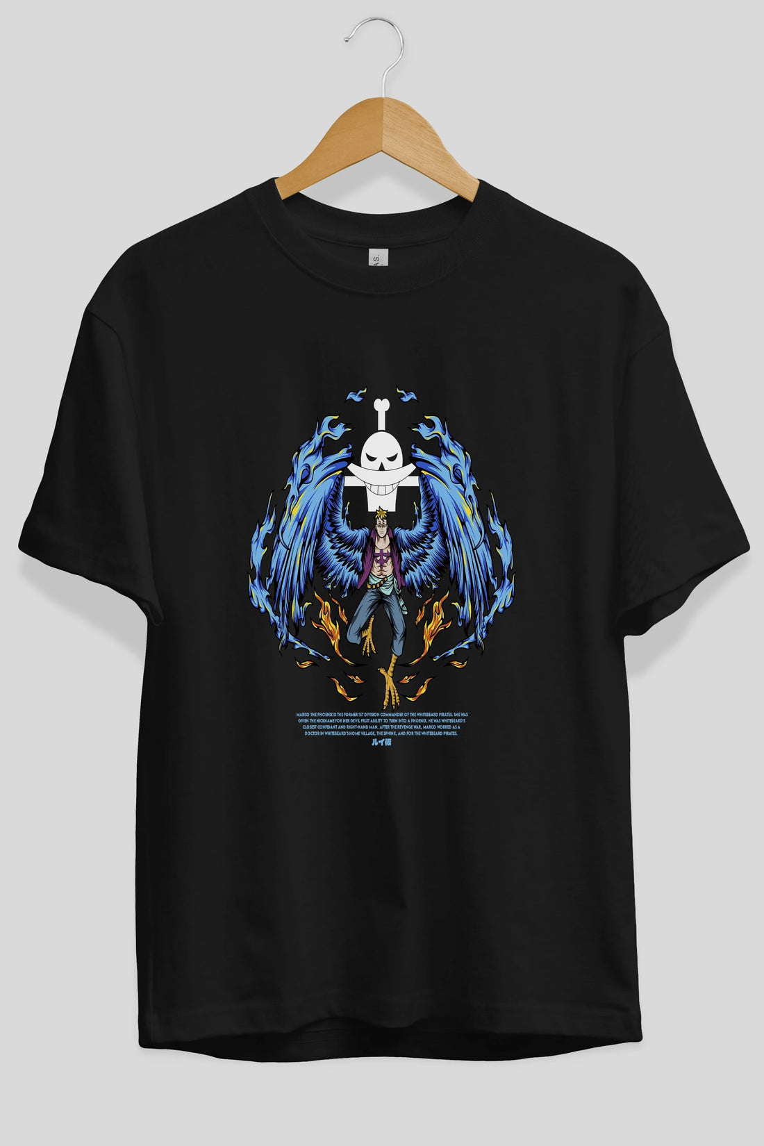 Marco Anime Ön Baskılı Oversize t-shirt %100 pamuk Erkek Kadın Unisex