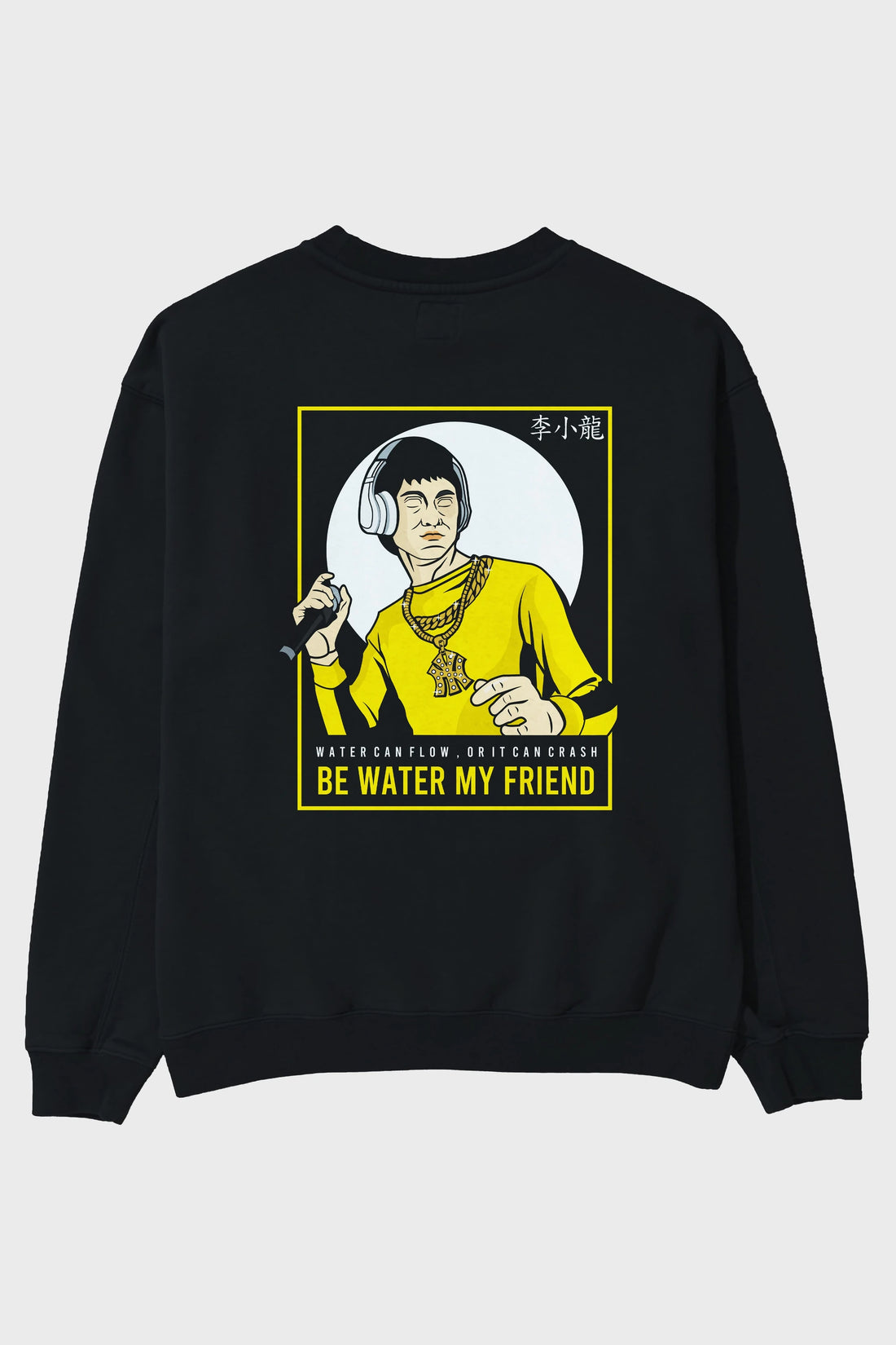 Bruce Lee Rapper Arka Baskılı Oversize Sweatshirt Erkek Kadın Unisex
