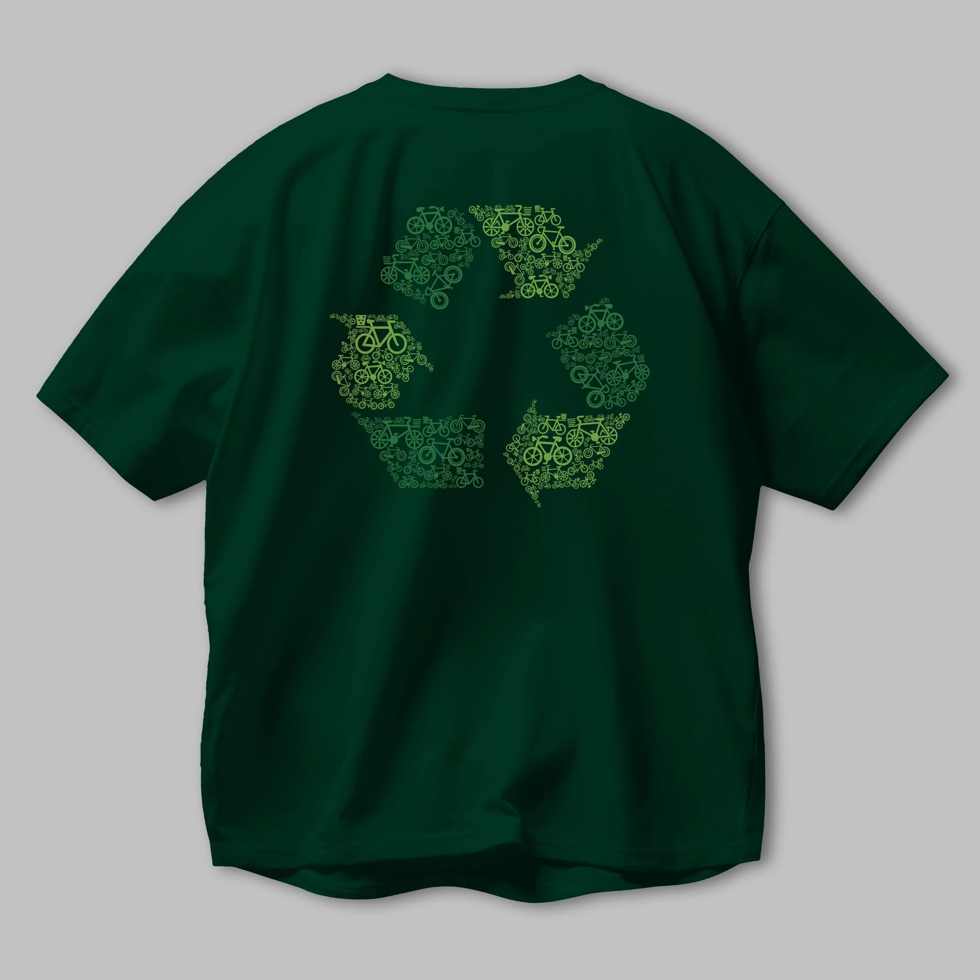 Recycling Arka Baskılı Oversize t-shirt %100 pamuk Erkek Kadın Unisex