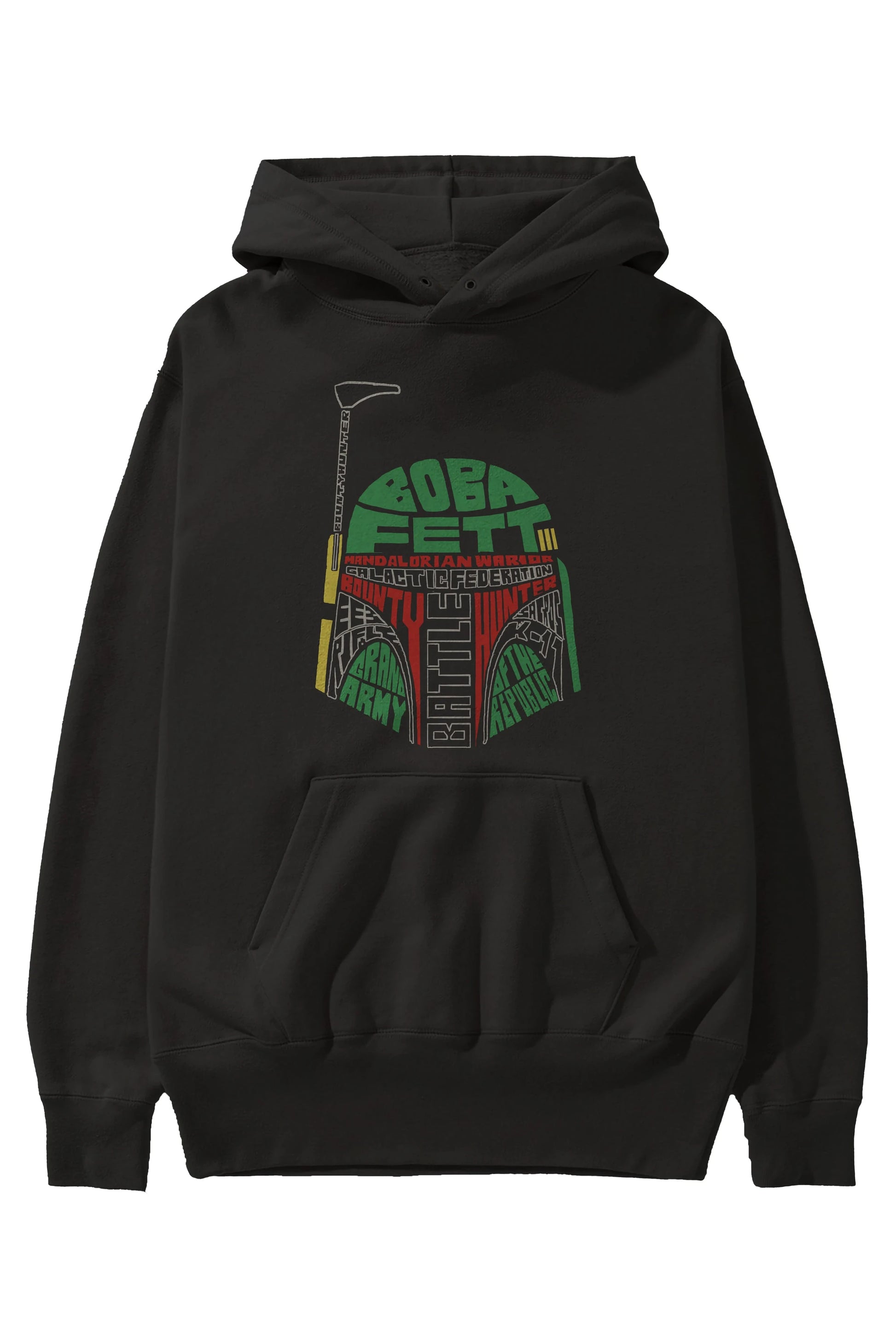 Boba Fett (2) Ön Baskılı Hoodie Oversize Kapüşonlu Sweatshirt Erkek Kadın Unisex