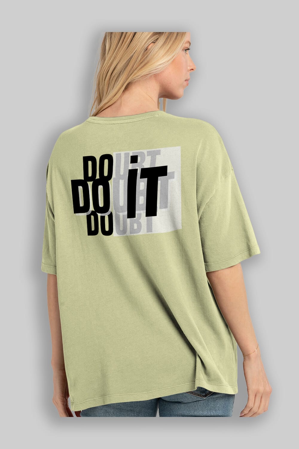 Do it Yazılı Arka Baskılı Oversize t-shirt Erkek Kadın Unisex