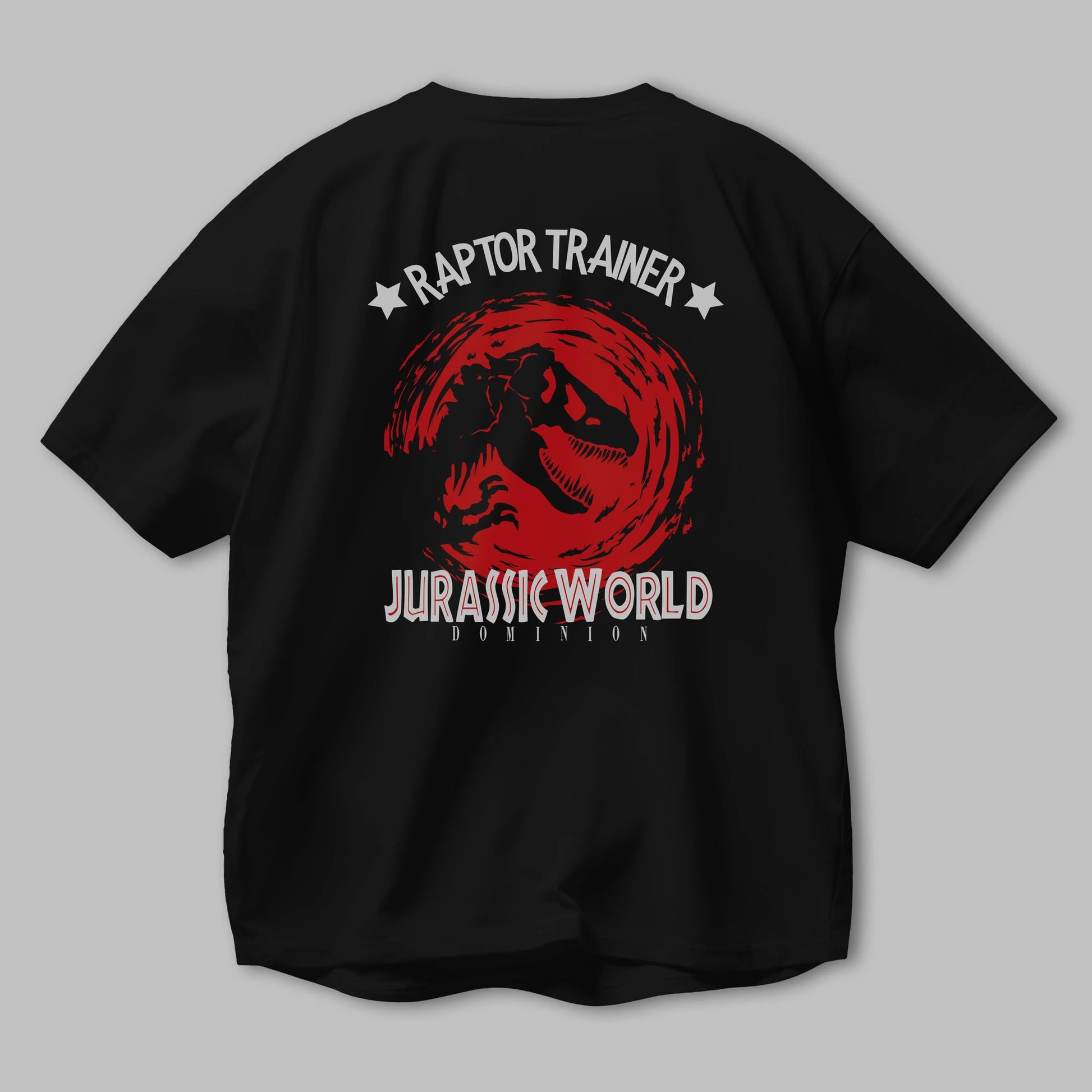 Jurassic Park (3) Arka Baskılı Oversize t-shirt Erkek Kadın Unisex %100 Pamuk Bisiklet Yaka tişort