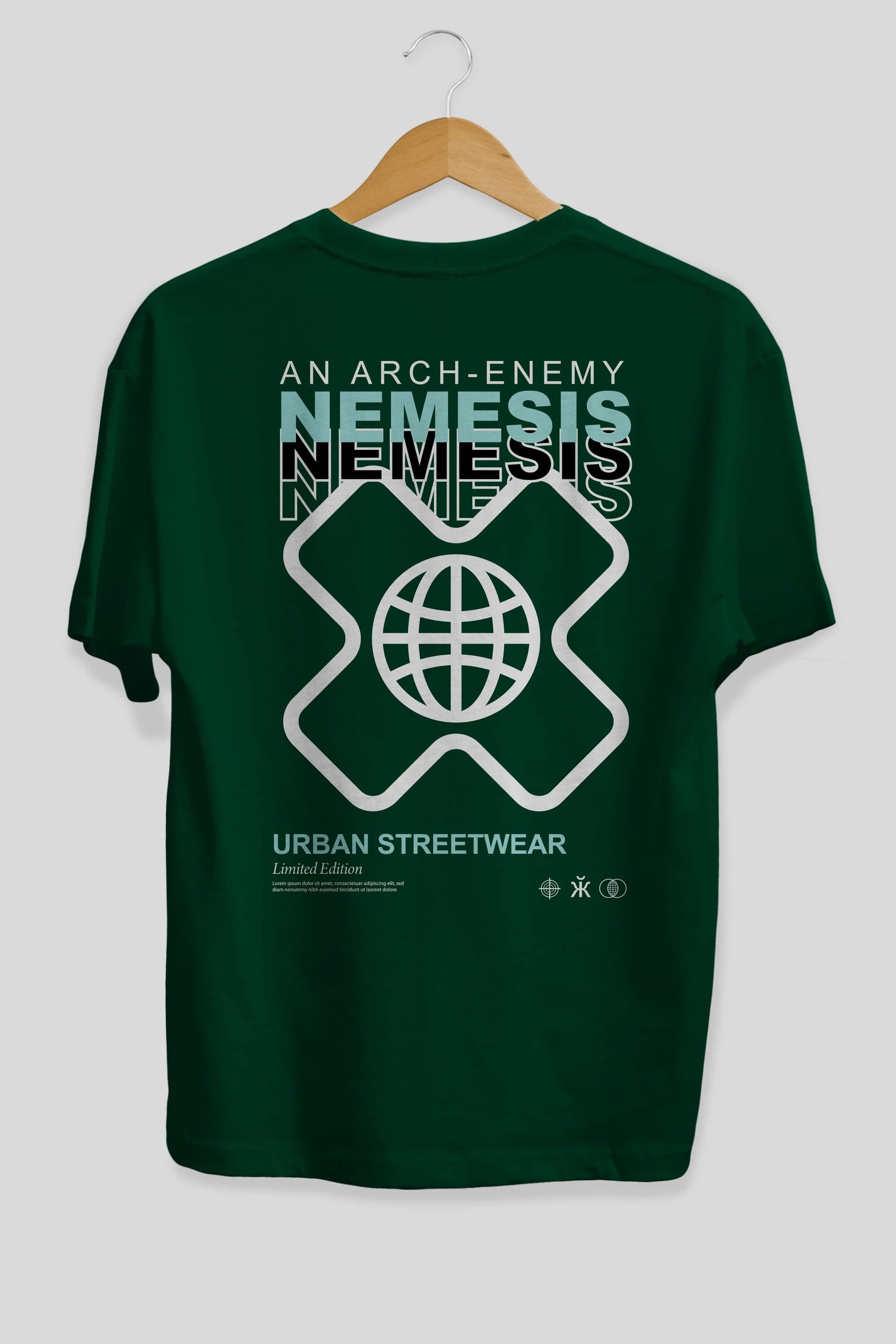 Nemesis Urban Arka Baskılı Oversize t-shirt Erkek Kadın Unisex