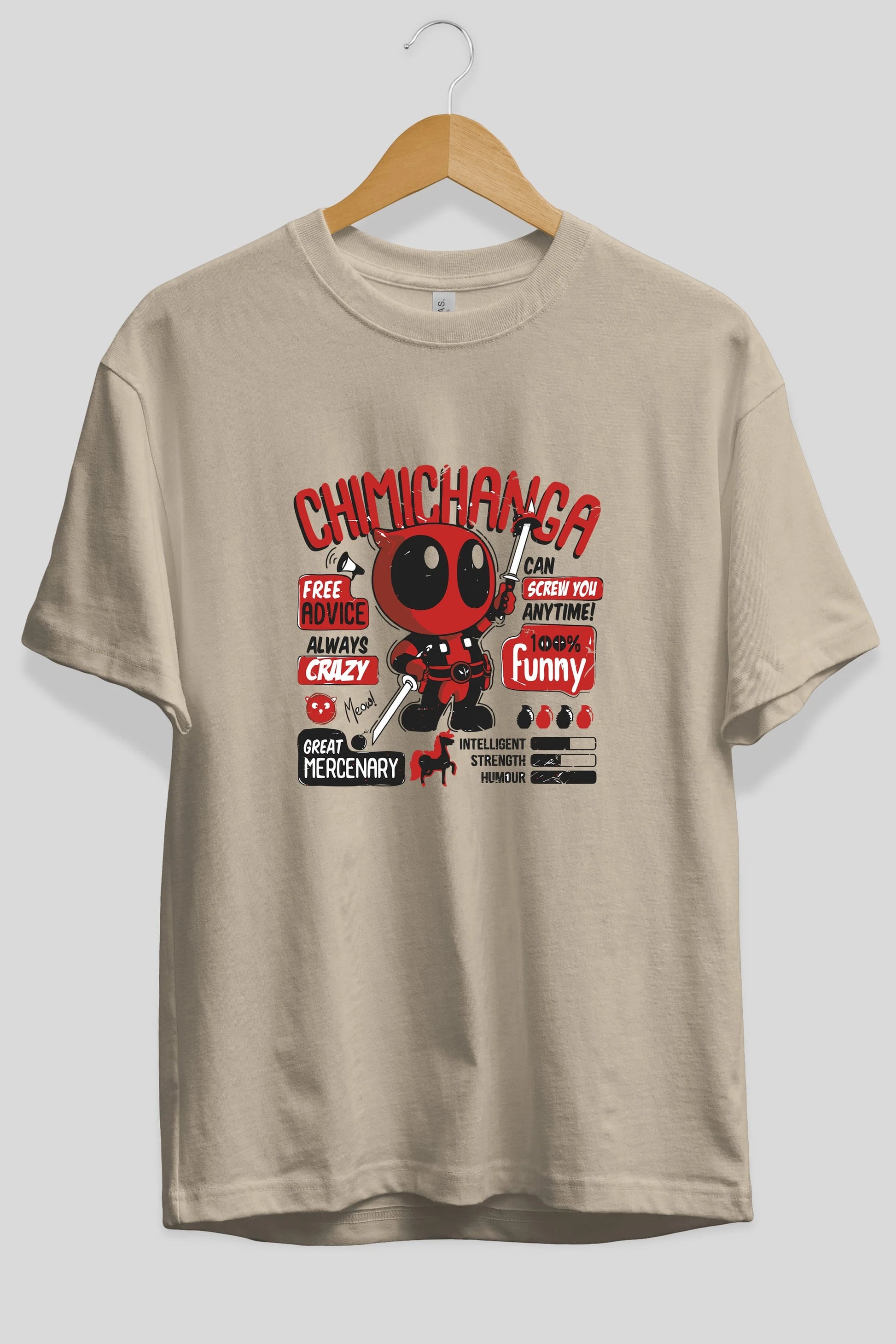 Deadpool (9) Ön Baskılı Oversize t-shirt Erkek Kadın Unisex %100 Pamuk Bisiklet Yaka tişort