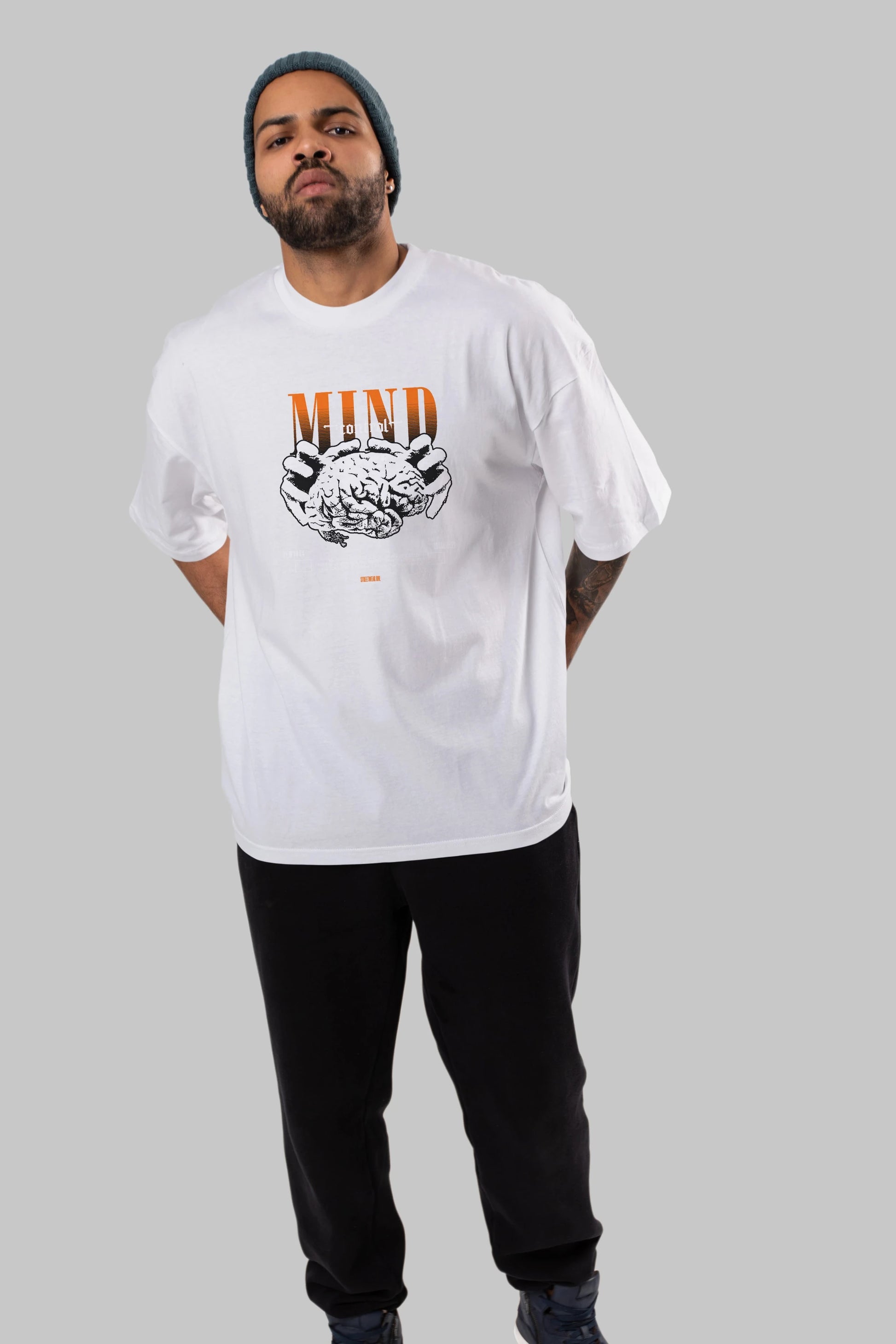 Mind Control Ön Baskılı Oversize t-shirt Erkek Kadın Unisex