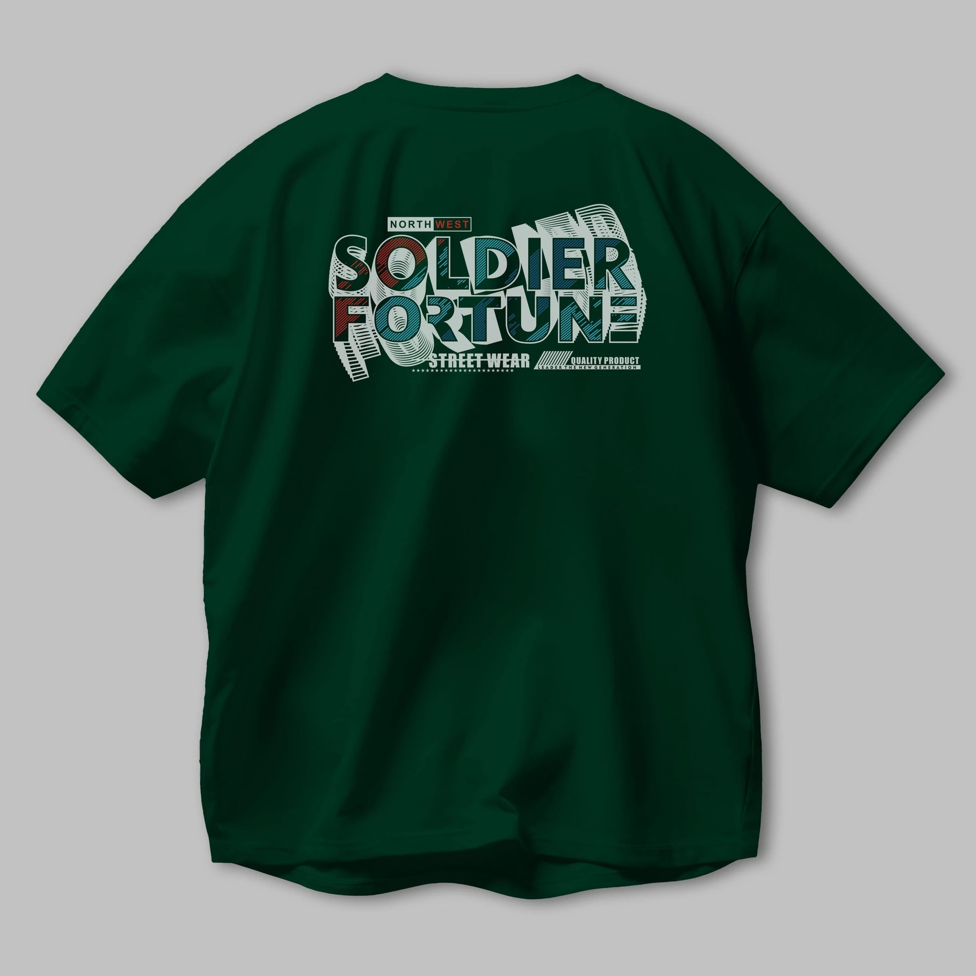 Soldier Fortune Arka Baskılı Oversize t-shirt Erkek Kadın Unisex