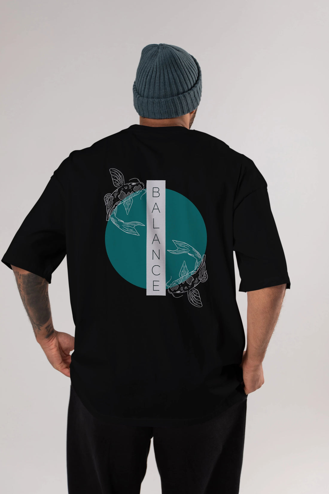 Balance 2 Yazılı Arka Baskılı Oversize t-shirt Erkek Kadın Unisex