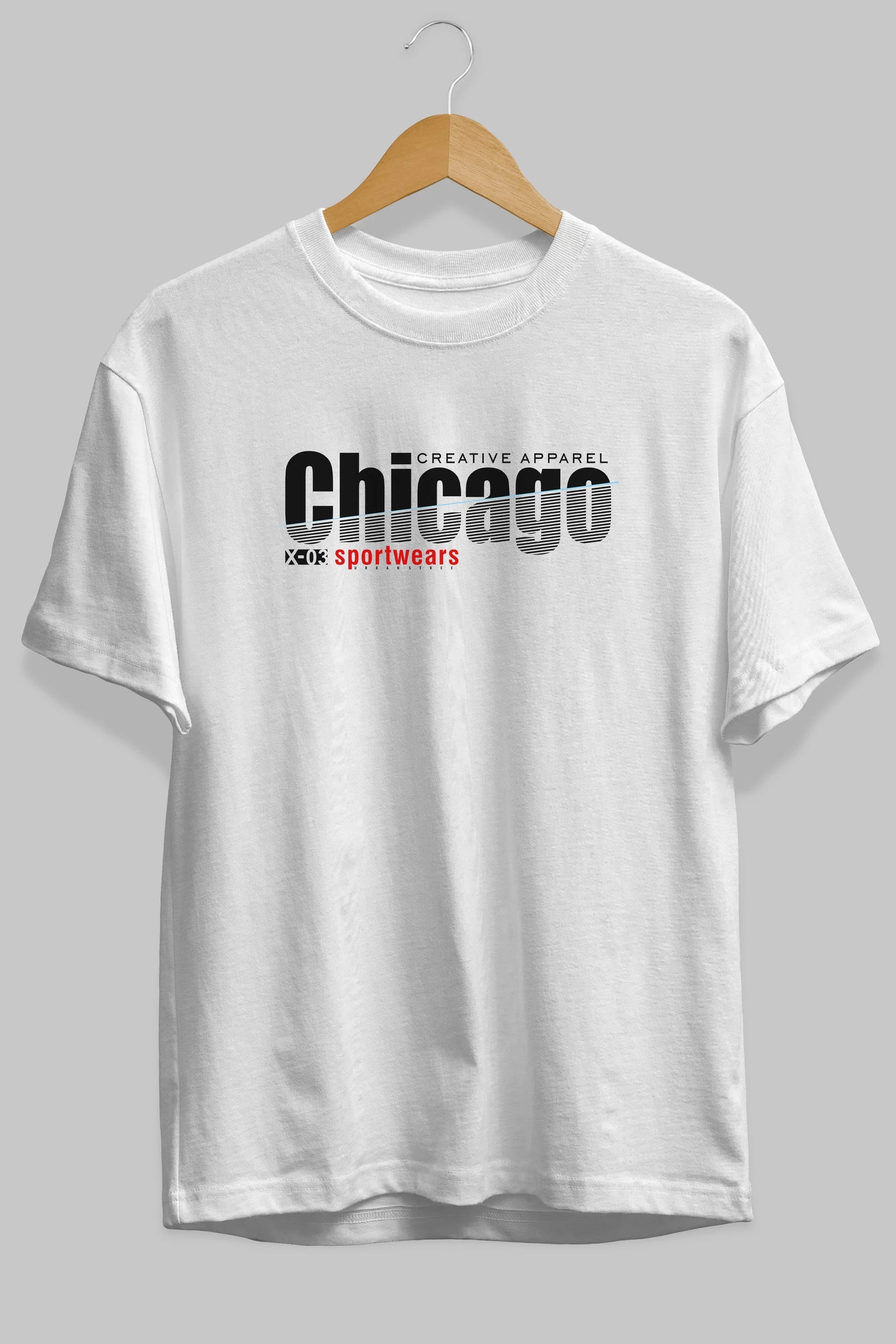 Chicago Sport Ön Baskılı Oversize t-shirt Erkek Kadın Unisex