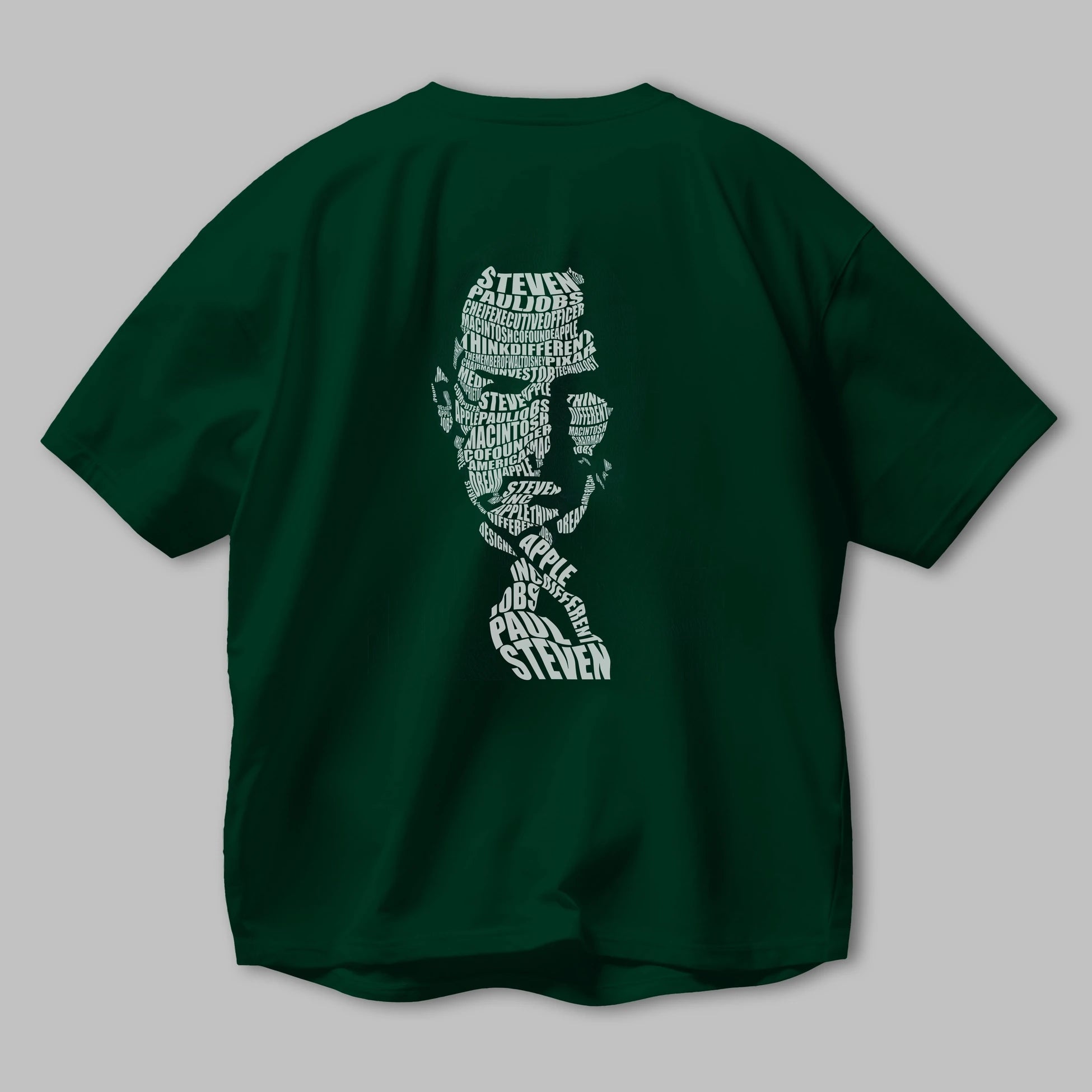 Steve Jobs Calligram Arka Baskılı Oversize t-shirt %100 pamuk Erkek Kadın Unisex