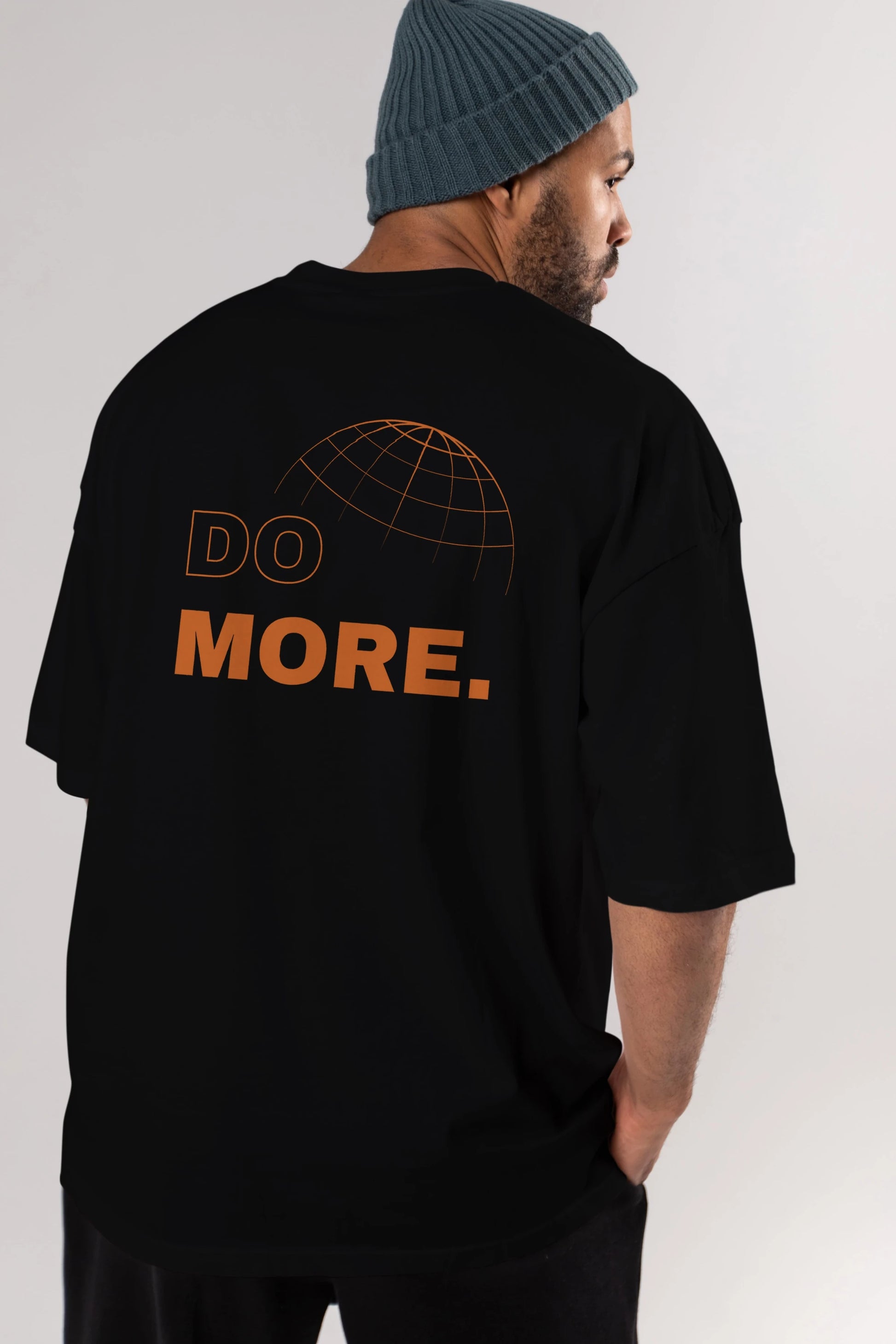 Do More Yazılı Arka Baskılı Oversize t-shirt Erkek Kadın Unisex