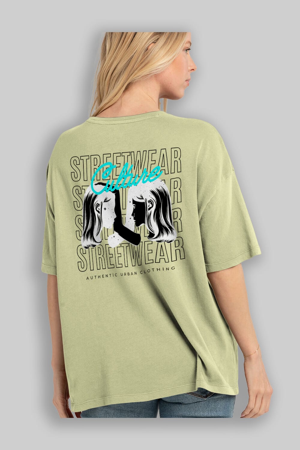 Culture Streetwear Yazılı Arka Baskılı Oversize t-shirt Erkek Kadın Unisex