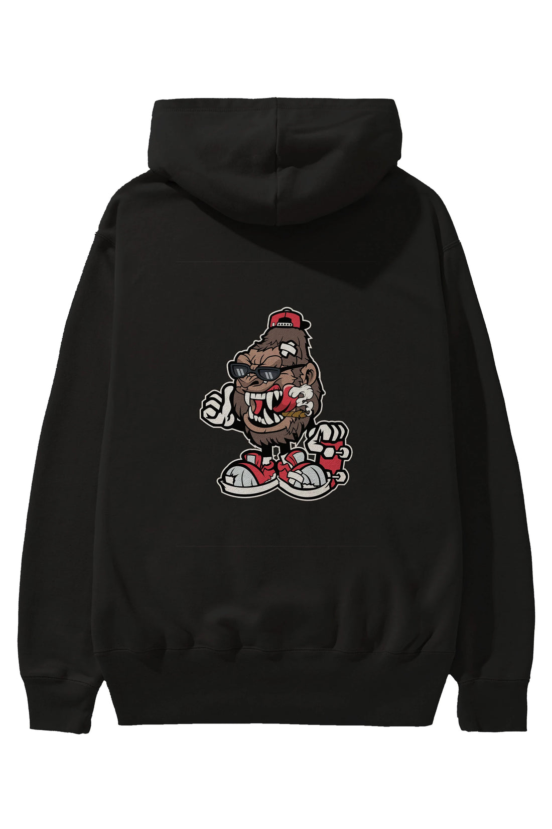 Gorilla Skater Arka Baskılı Hoodie Oversize Kapüşonlu Sweatshirt Erkek Kadın Unisex