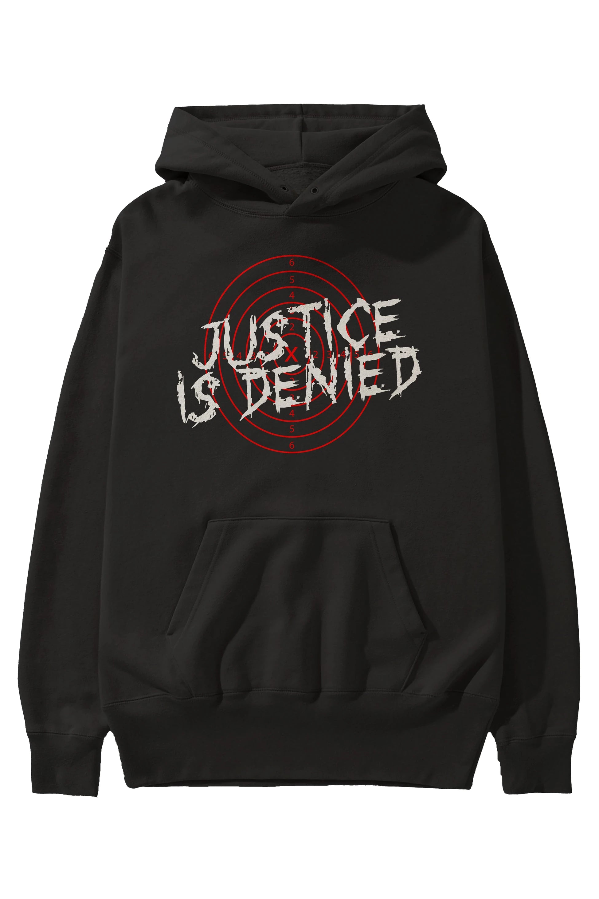 Justice is Denied Ön Baskılı Hoodie Oversize Kapüşonlu Sweatshirt Erkek Kadın Unisex