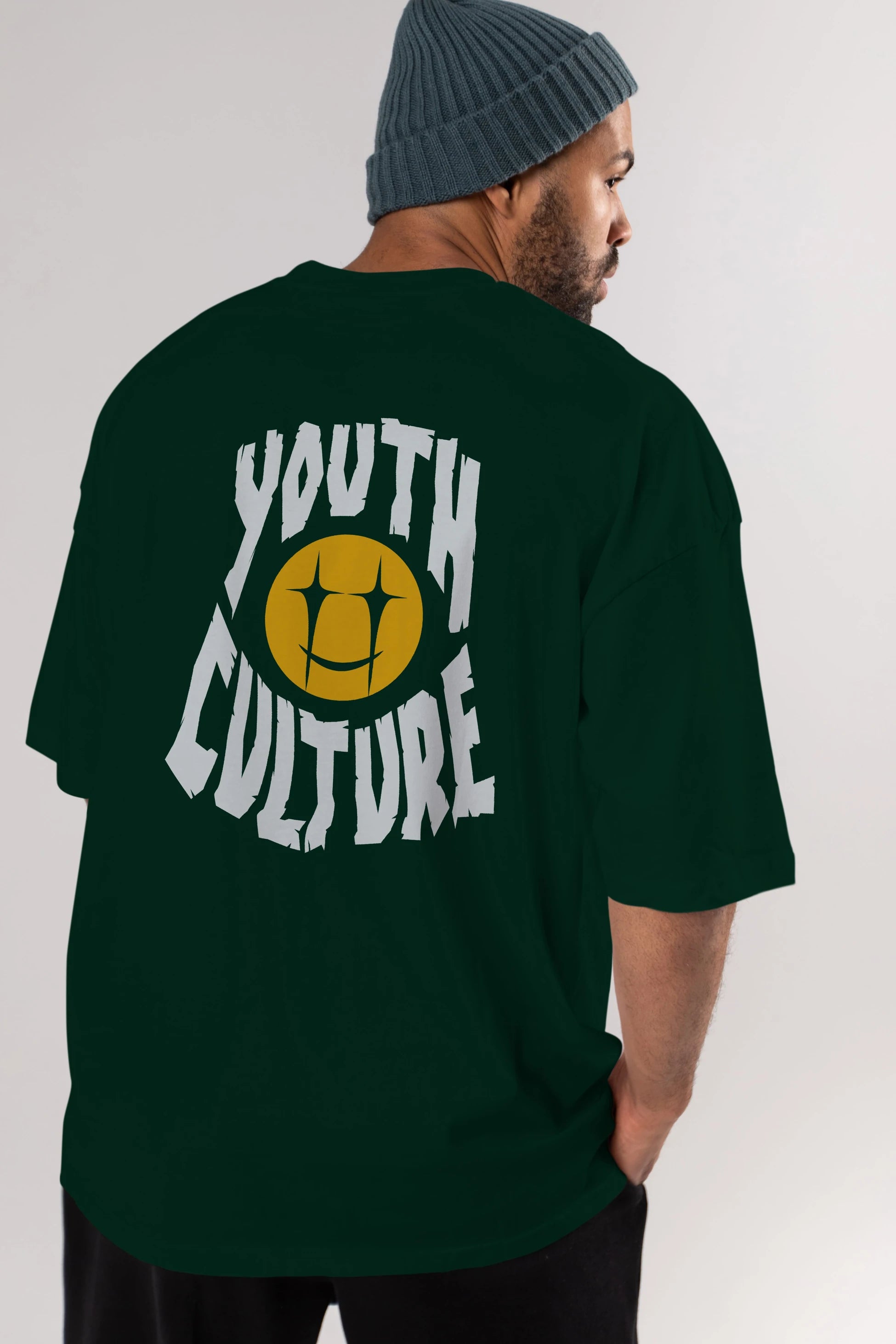 Youth Culture Arka Baskılı Oversize t-shirt Erkek Kadın Unisex
