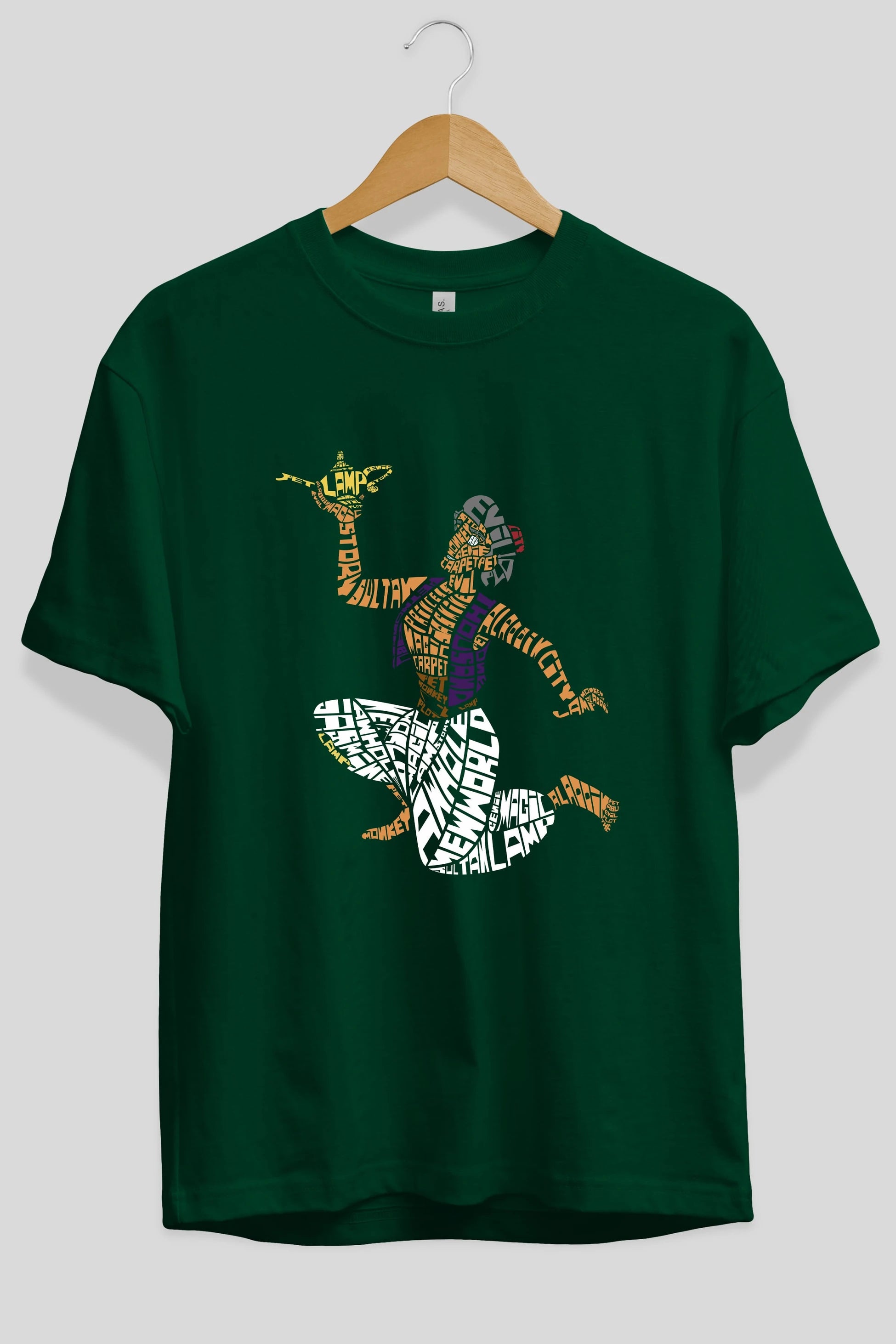 Aladdin Ön Baskılı Oversize t-shirt %100 pamuk Erkek Kadın Unisex