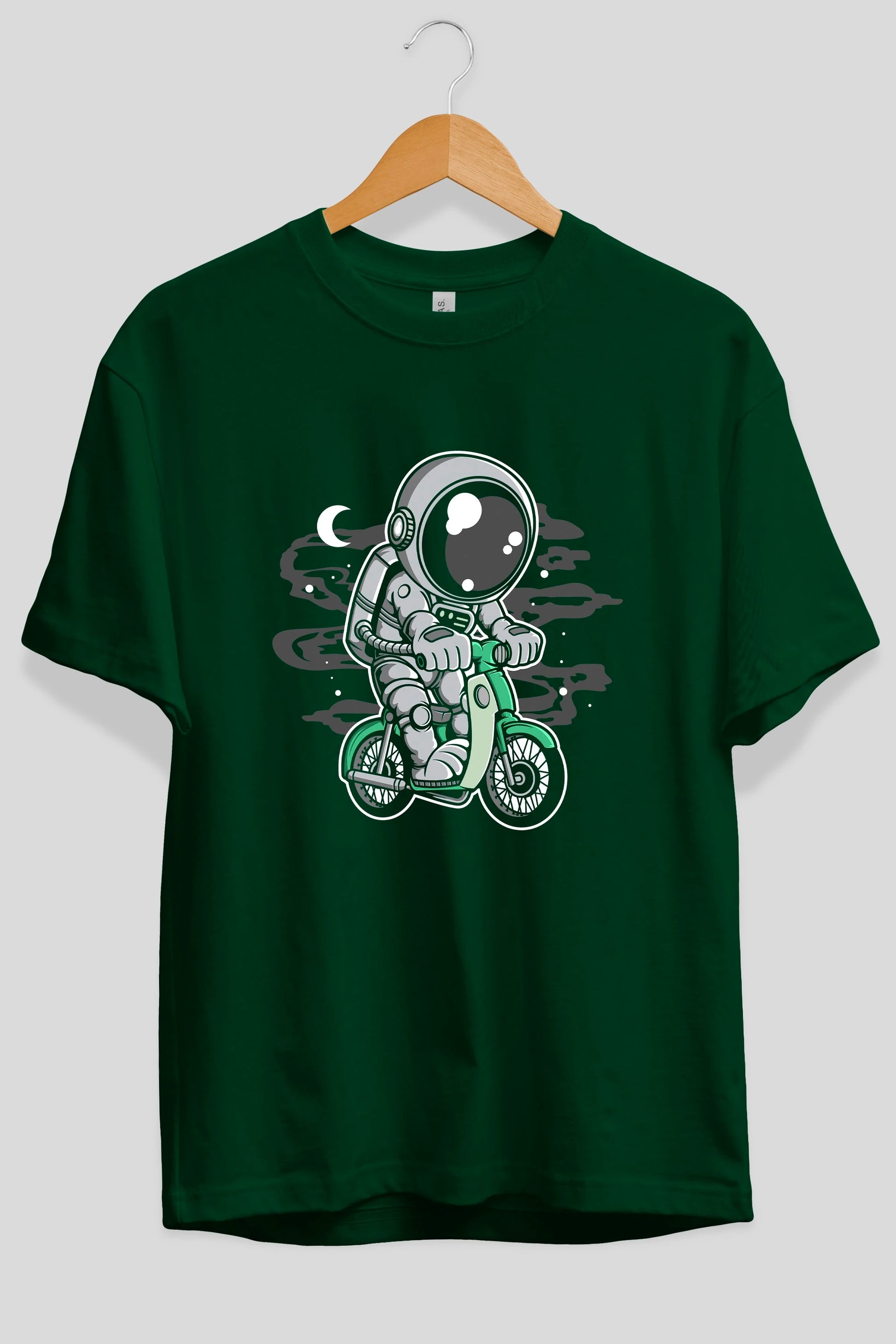 Astronaut Classic Motorbike Ön Baskılı Oversize t-shirt Erkek Kadın Unisex
