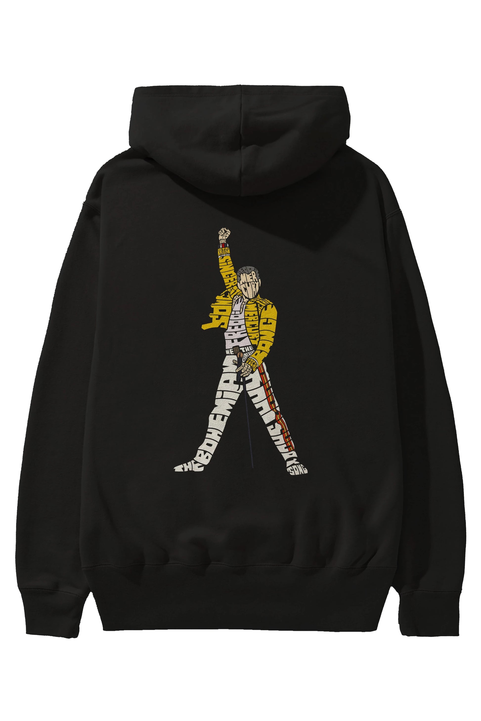 Freddy Mercury Arka Baskılı Hoodie Oversize Kapüşonlu Sweatshirt Erkek Kadın Unisex