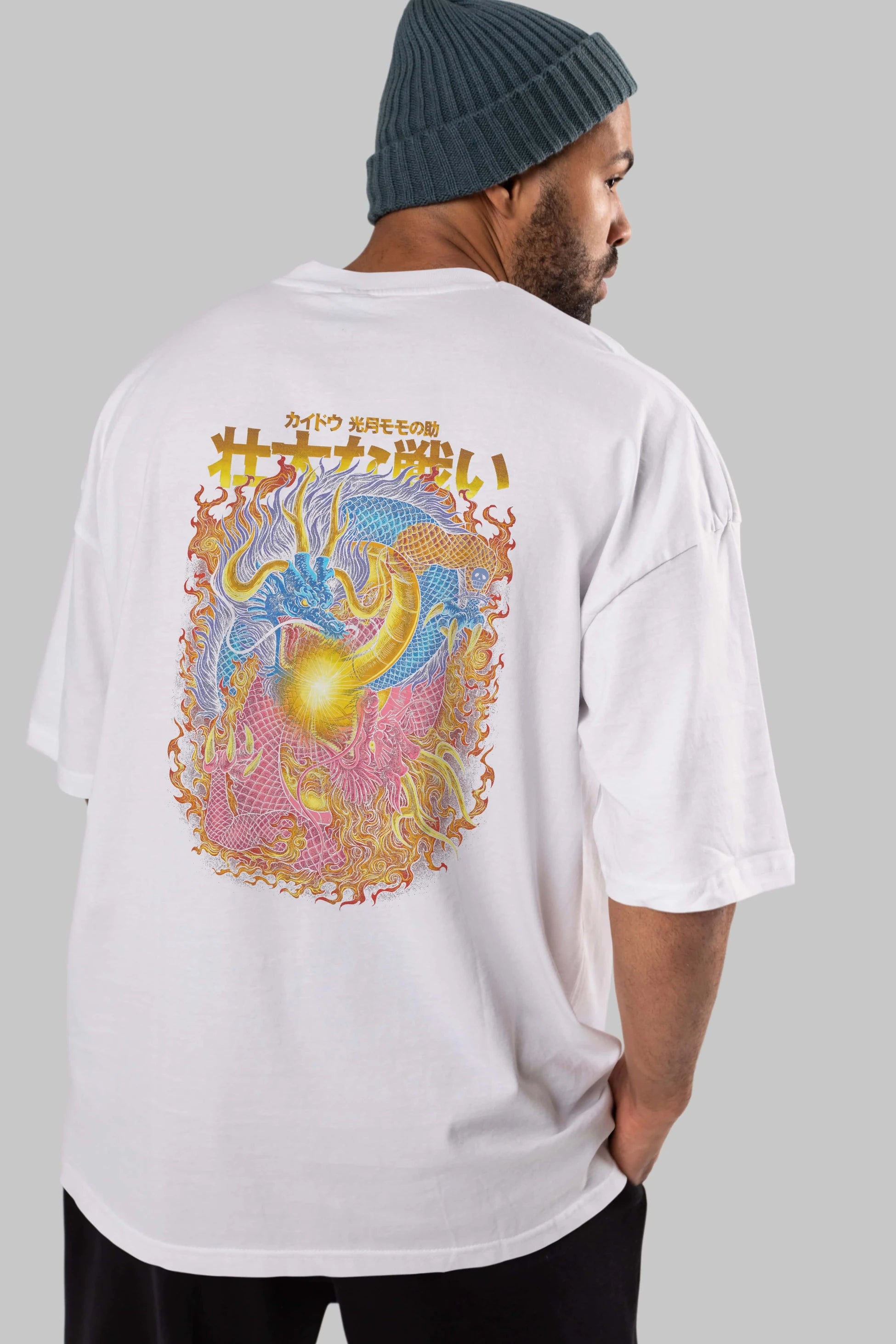 ONE PIECE (4) Anime Arka Baskılı Oversize t-shirt Erkek Kadın Unisex