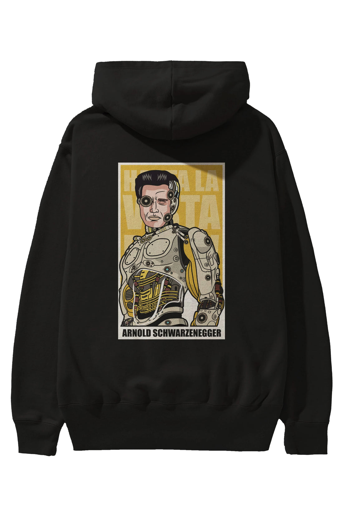 Arnold Robot Human Arka Baskılı Hoodie Oversize Kapüşonlu Sweatshirt Erkek Kadın Unisex