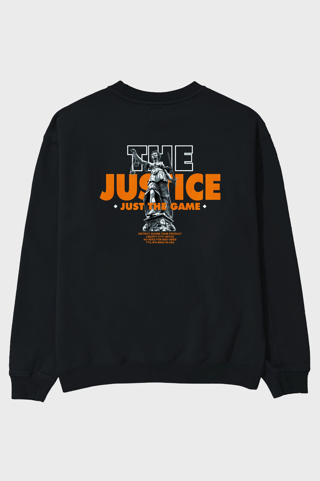 The Justice Arka Baskılı Oversize Sweatshirt Erkek Kadın Unisex