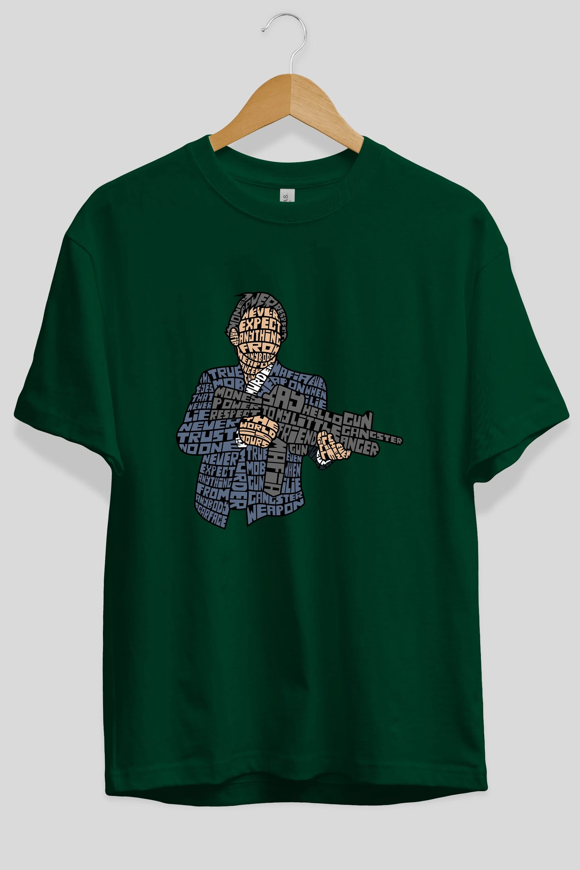 Mafia Ön Baskılı Oversize t-shirt %100 pamuk Erkek Kadın Unisex