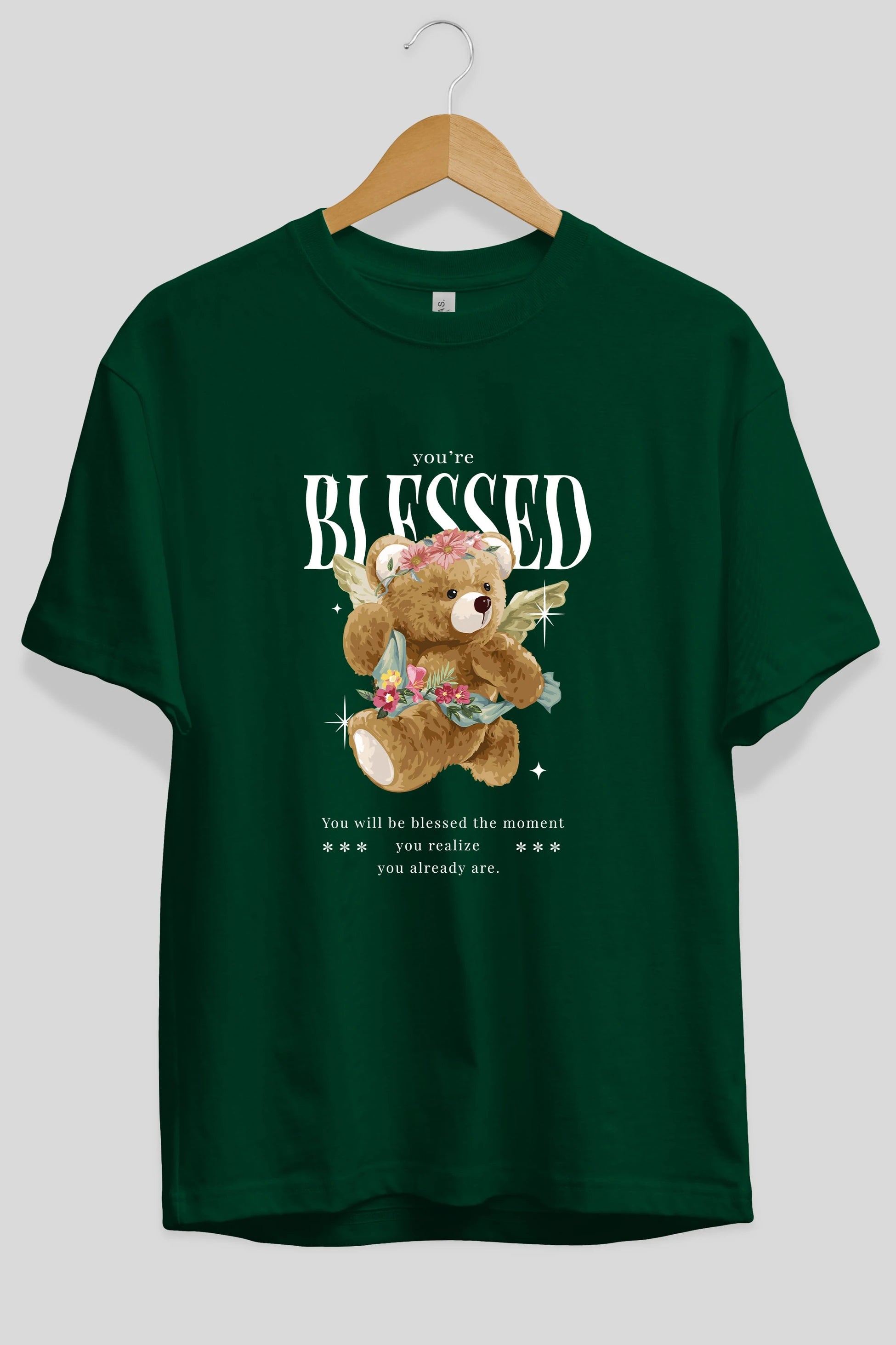 You are Blessed Bear Ön Baskılı Oversize t-shirt Erkek Kadın Unisex