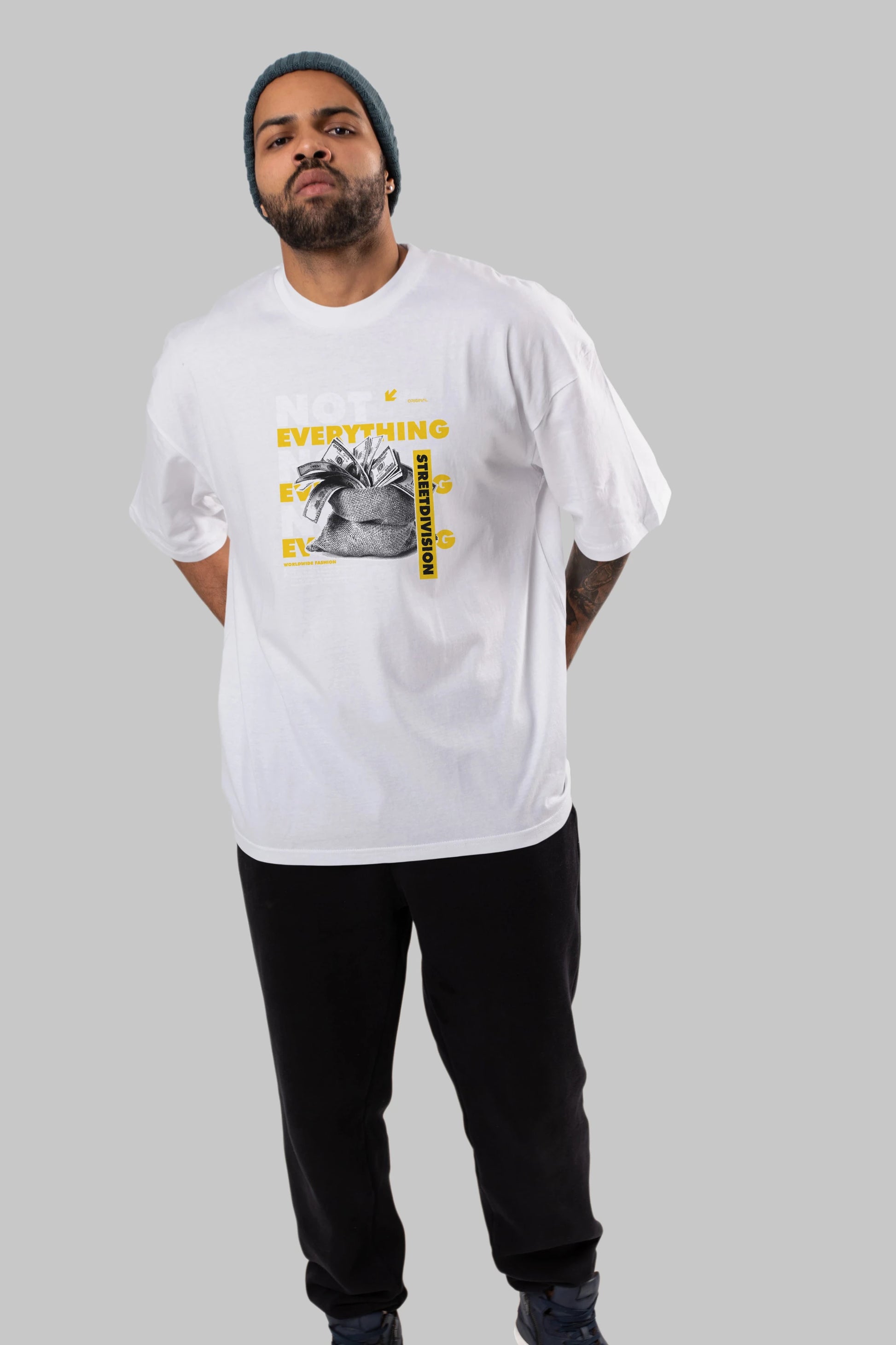 Not Everything Ön Baskılı Oversize t-shirt Erkek Kadın Unisex