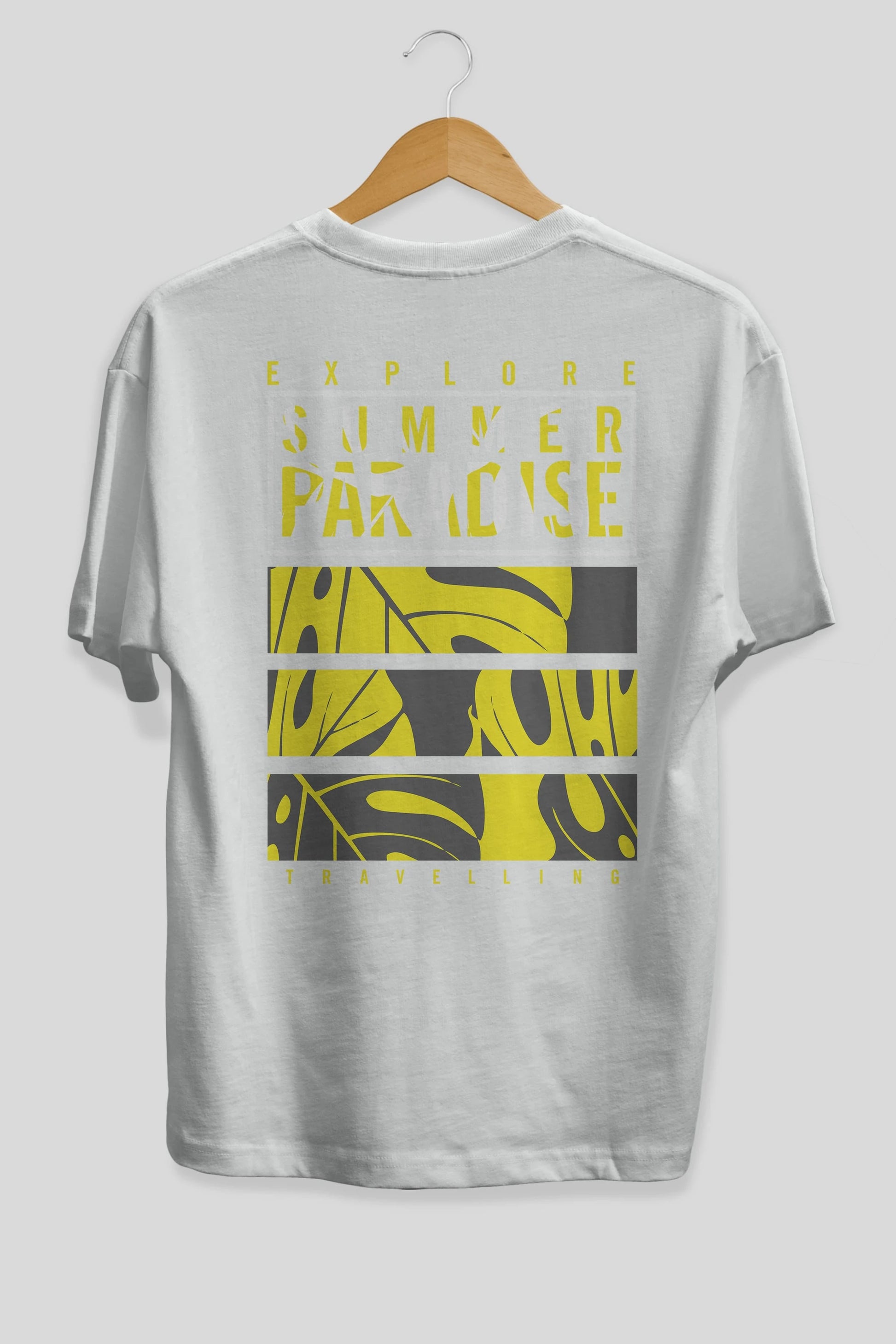 Summer Paradise Arka Baskılı Oversize t-shirt Erkek Kadın Unisex